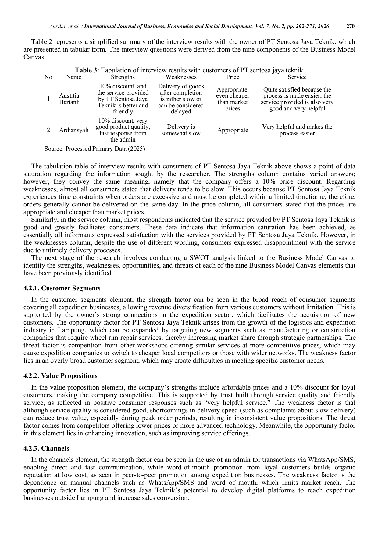 JURIS Business Development Strategy at PT Sentosa Jaya Teknik Bandar Lampung Using the Business Model Canvas BMC Approach