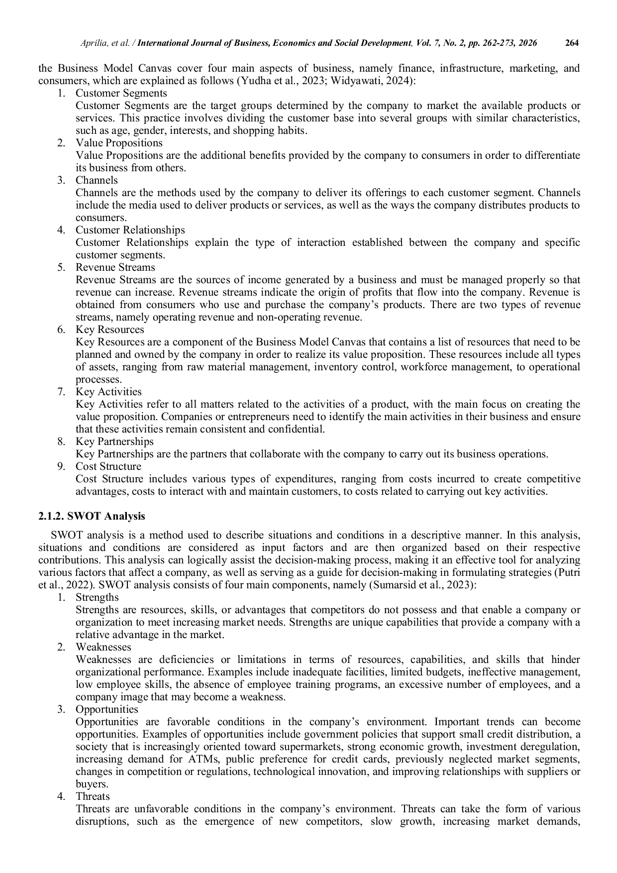 JURIS Business Development Strategy at PT Sentosa Jaya Teknik Bandar Lampung Using the Business Model Canvas BMC Approach