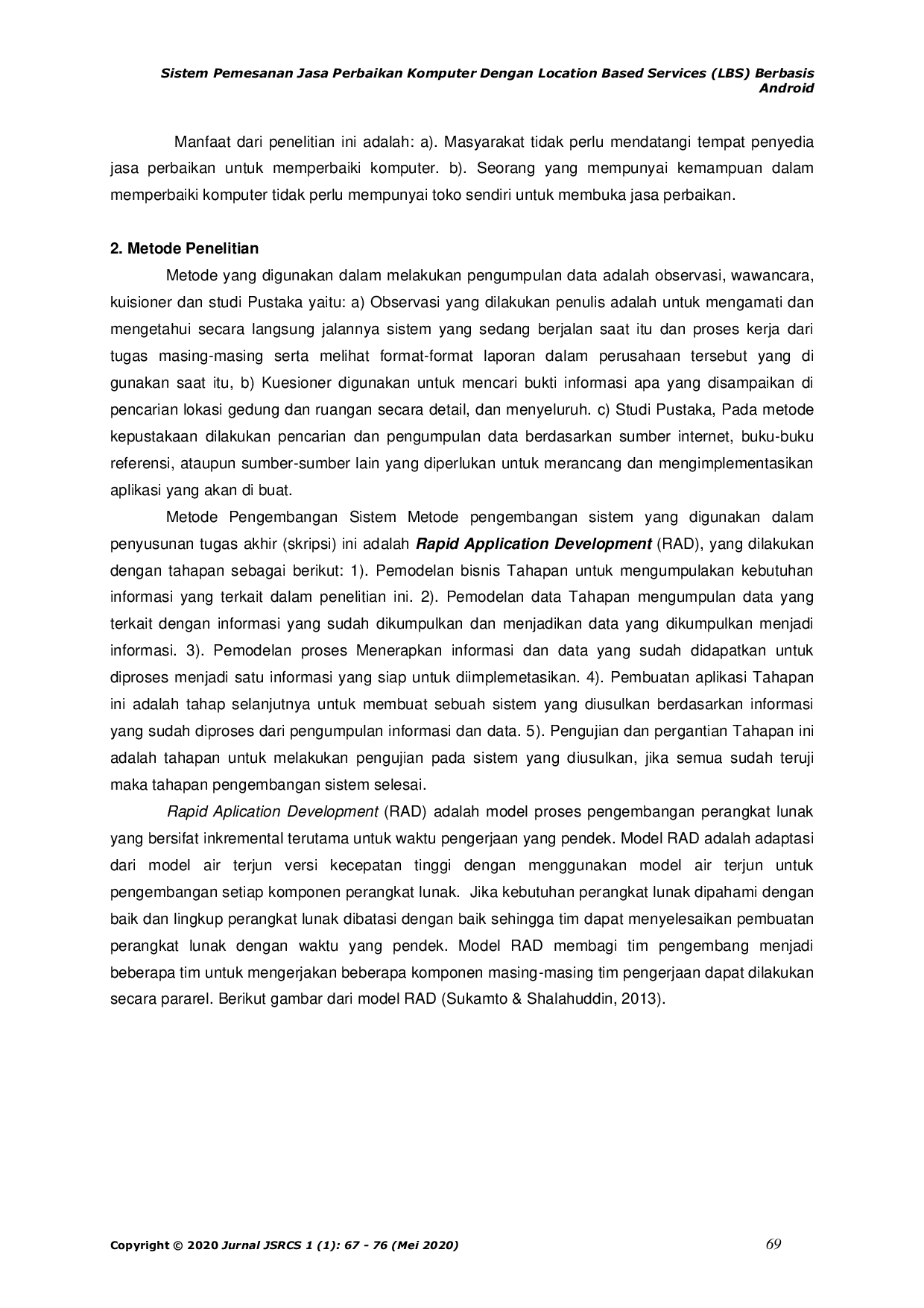 JURIS Sistem Pemesanan Jasa Perbaikan Komputer Dengan Location Based Services LBS Berbasis Android