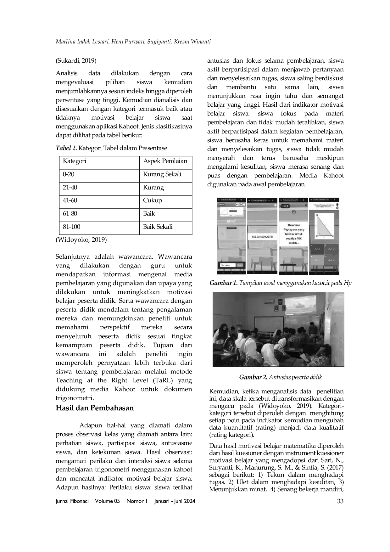 JURIS Meningkatkan Motivasi Belajar Siswa Melalui Pendekatan Teaching At The Right Level Tarl Berbantuan Media Kahoot Pada Materi Trigonometri Di Jenjang Sekolah Menengah Atas