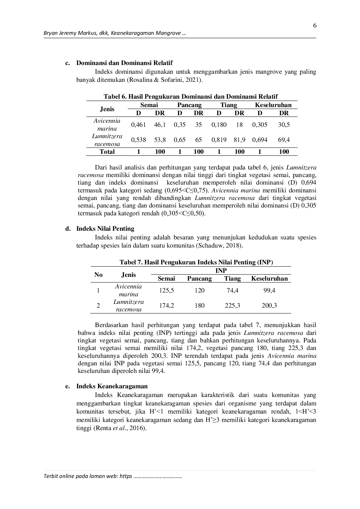 JURIS The Keanekaragaman Jenis Mangrove Di Pesisir Pantai Kandangu Buku Desa Matawai Atu Kabupaten Sumba Timur Sebagai Media Pembelajaran Biologi