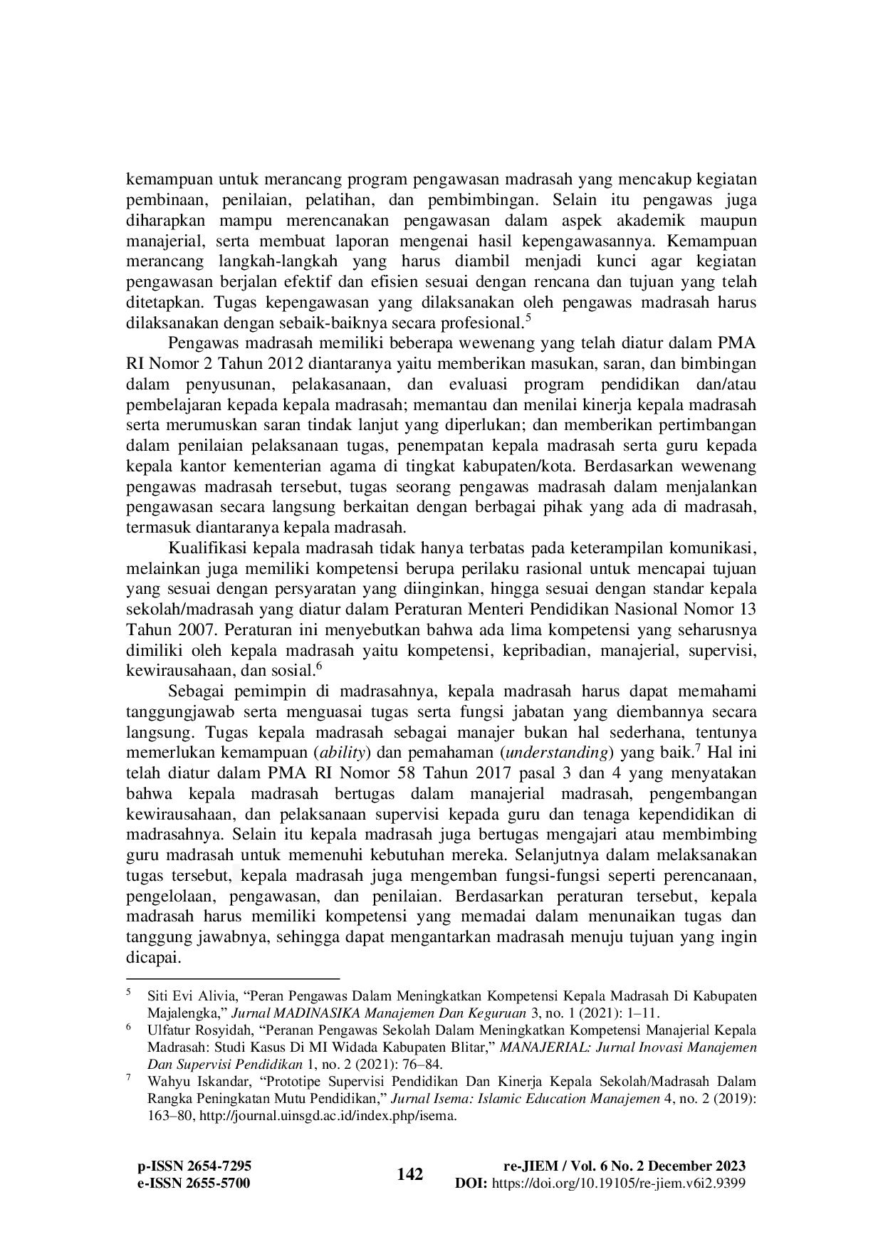 JURIS Peran Pengawas Madrasah Dalam Penilaian Kinerja Kepala Madrasah Di Kabupaten Blitar