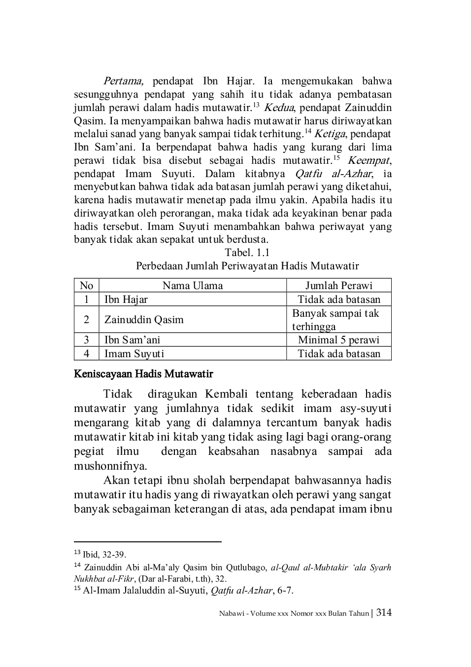 JURIS Legalitas Hadis Mutawatir Dalam Perspektif Imam Jalaluddin Al Suyuti