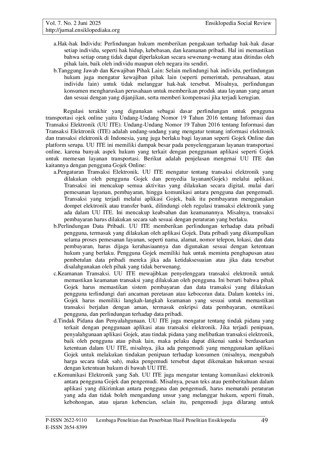 JURIS Transformasi Budaya Hukum Dalam Transisi Dari Ojek Konvensional Ke Ojek Online