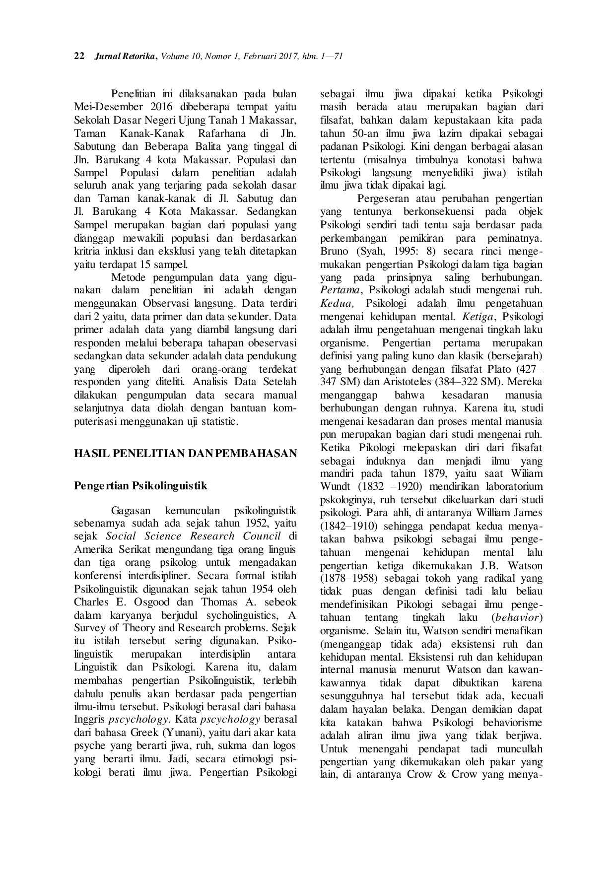 JURIS Hubungan Psikolinguistik Dalam Pemerolehan Dan Pembelajaran Bahasa