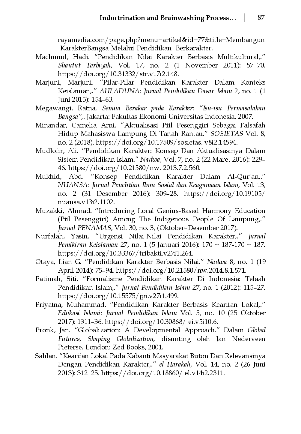 juris Islamic Characters Education Construct Of Young Generation Based On Local Cultural Values Of Lampung Indigenous Peoples