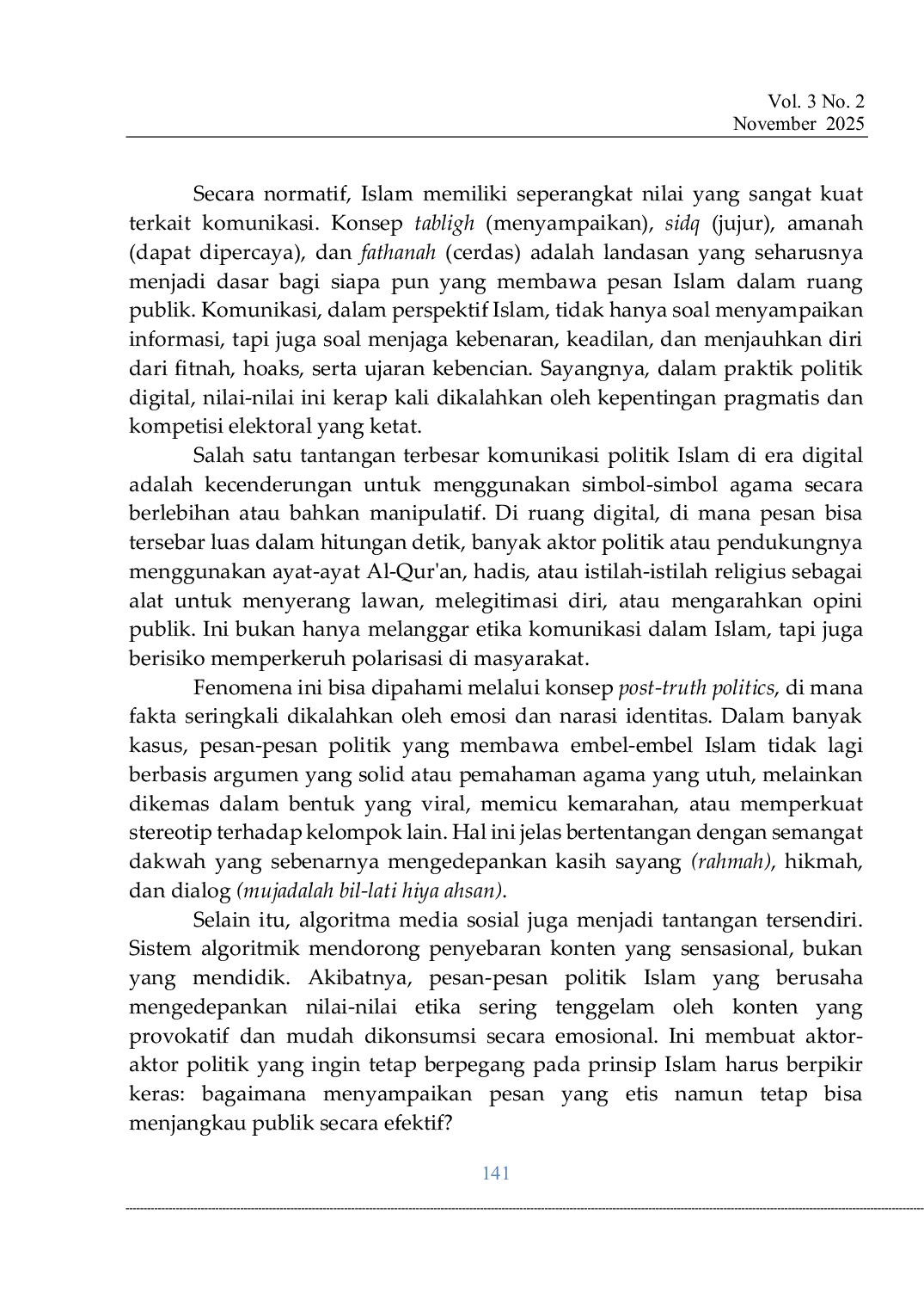 JURIS Islam Budaya Lokal Dan Strategi Komunikasi Politik Digital