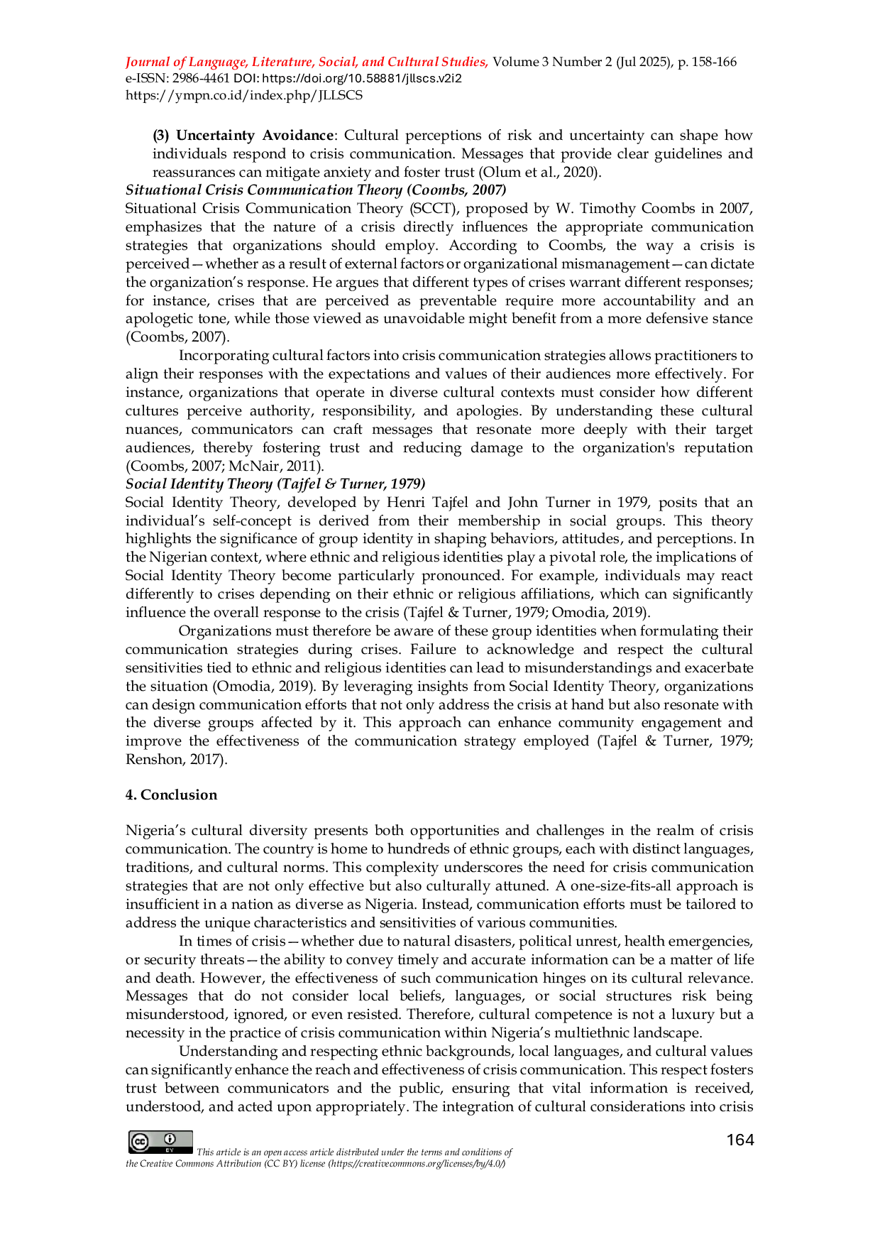 JURIS Cultural influences on crisis communication strategies in Nigeria