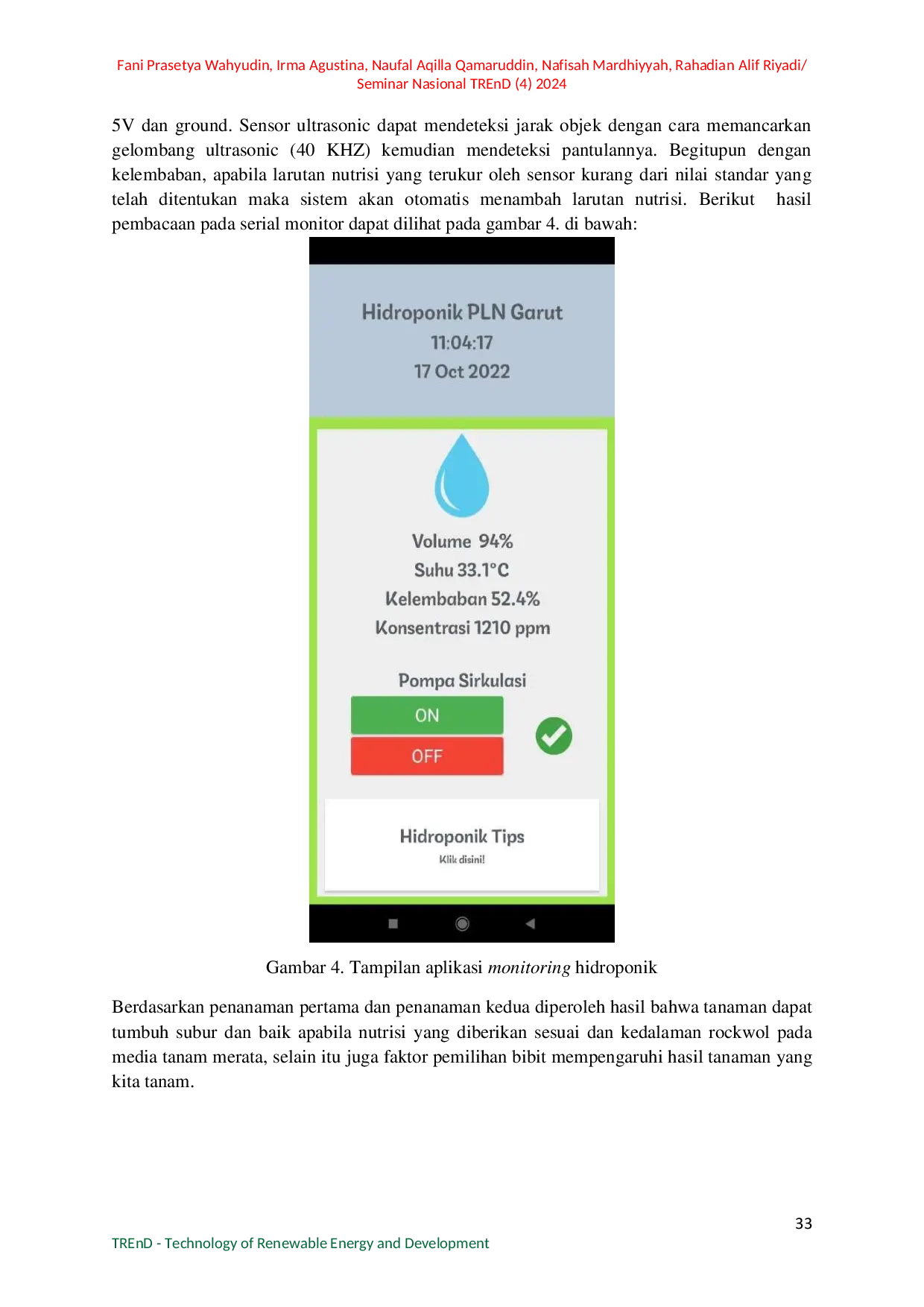 JURIS Sistem Monitoring Nutrisi AB Mix Berbasis Internet Of Things Guna Mendukung Program PLN Berseri Di PT PLN Gardu Induk Garut