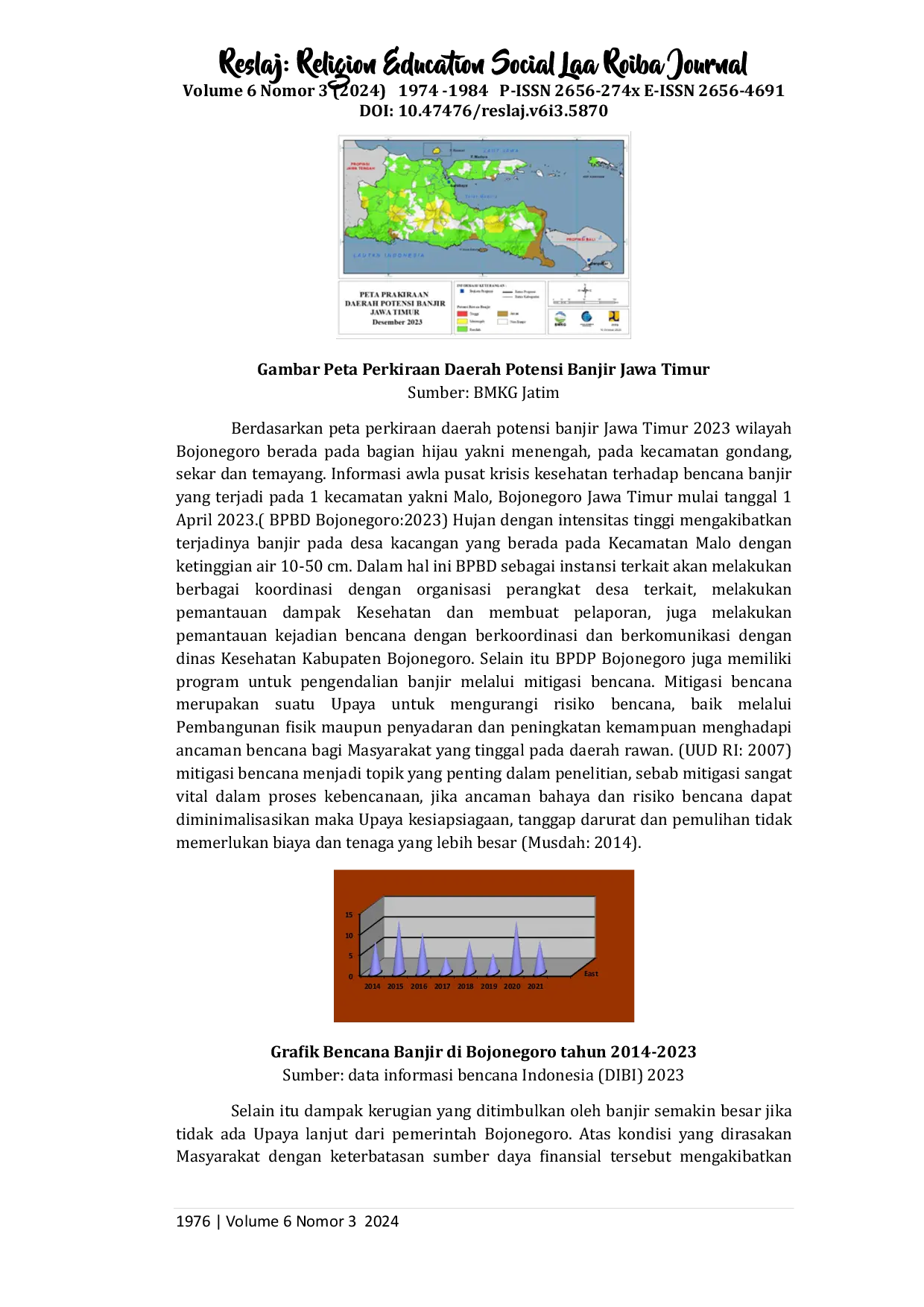 JURIS Adaptive Governance dalam Mitigasi Bencana Banjir di Kabupaten Bojonegoro