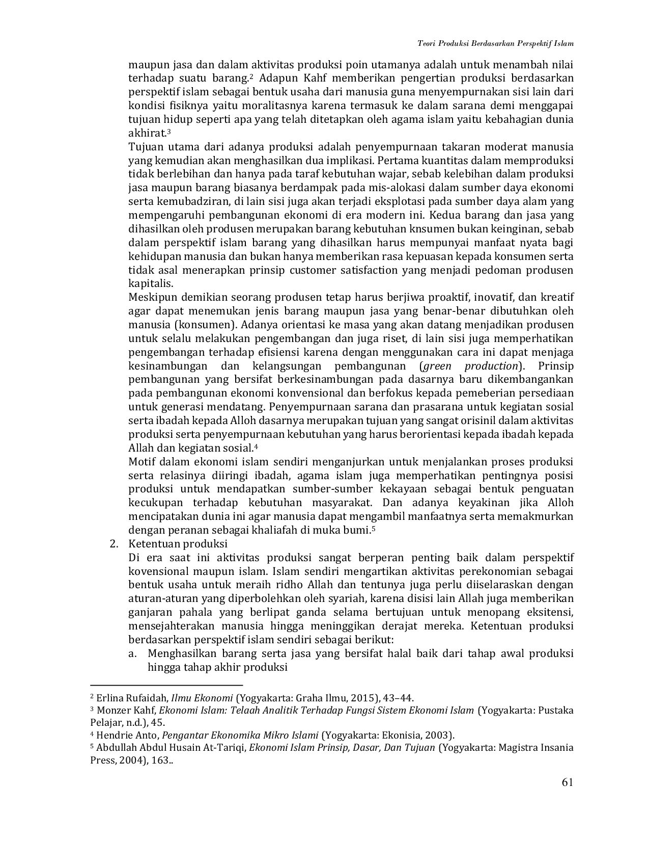 JURIS Teori Produksi Berdasarkan Perspektif Islam