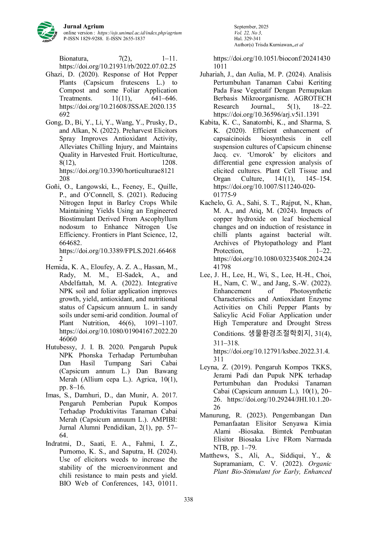 JURIS Korelasi Antara Ketahanan Penetrasi pH Tanah Kadar Klorofil Morpho Agronomi Serta Aktivitas Antioksidan Cabai Merah Dengan Aplikasi Kompos NPK dan Penyemprotan Elisitor biosaka