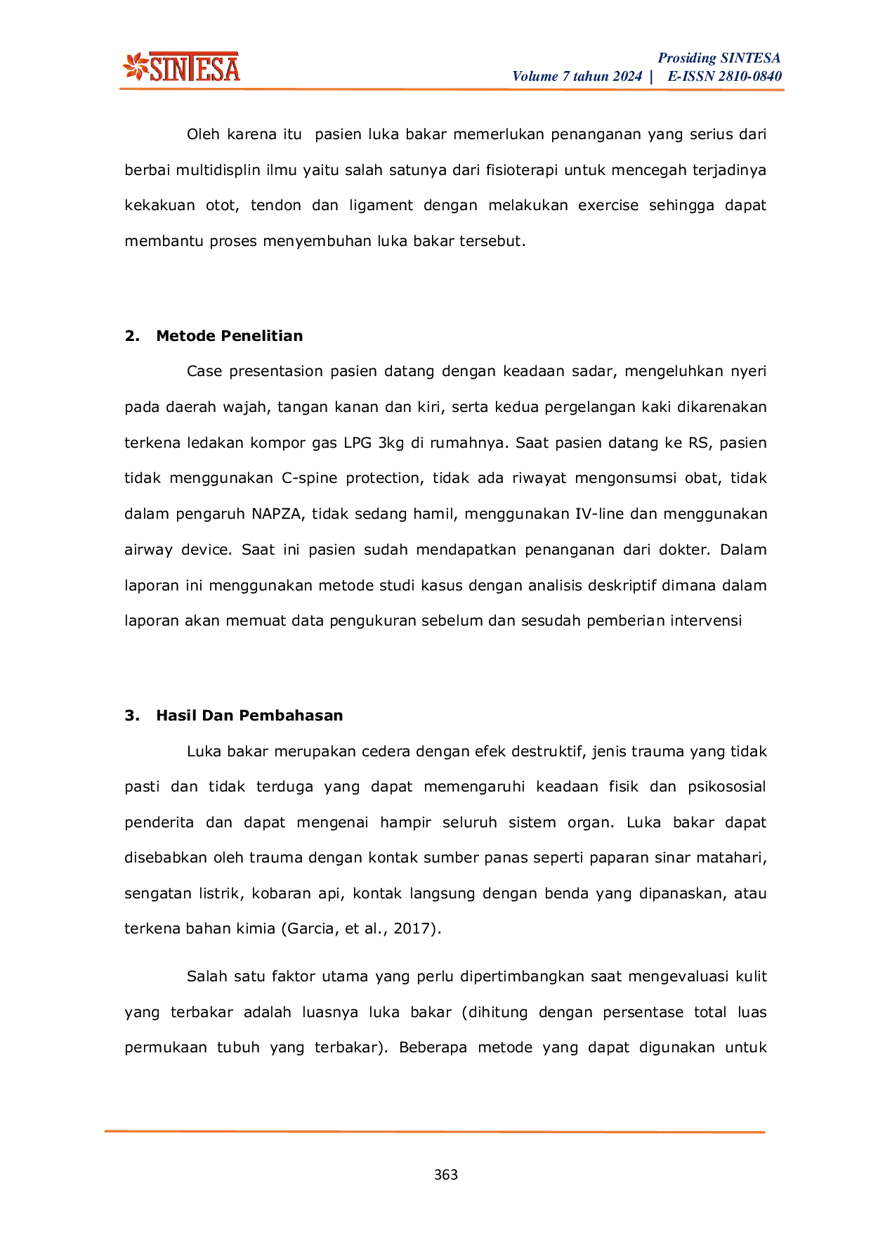 JURIS Penatalaksanaan Fisioterapi pada Kasus Luka Bakar