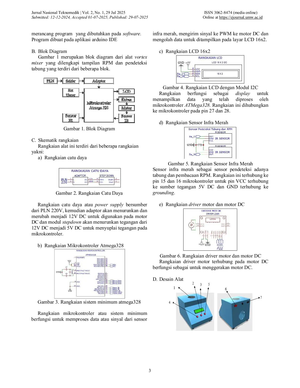 JURIS The Prototype Vortex Mixer Equipped With RPM Display and Tube Detector Prototipe Vortex Mixer Dilengkapi Tampilan RPM dan Pendeteksi Tabung