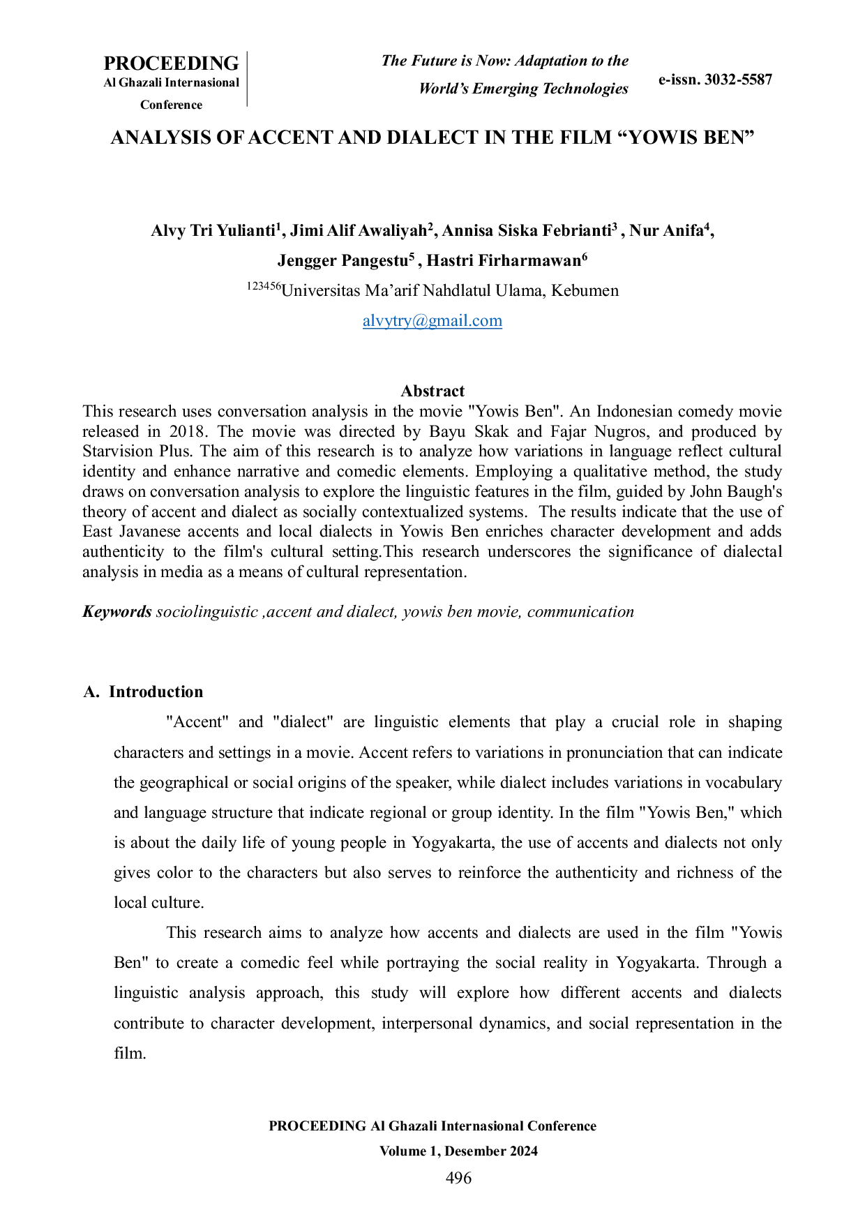 JURIS ANALISIS AKSEN DAN DIALEK DALAM FILM YOWIS BEN