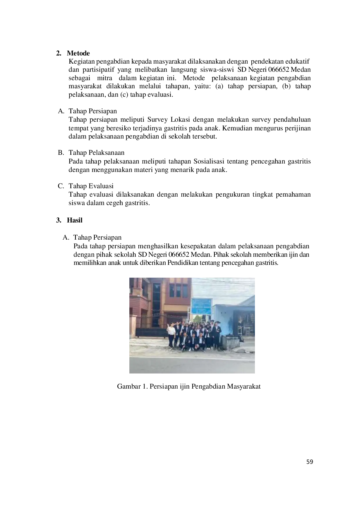 JURIS Gerakan Perut Happy Cegah Gastritis pada Siswa di SD Negeri 066652 Medan