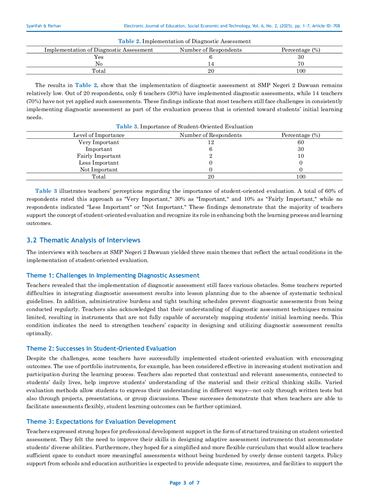 JURIS Reactualization of Student Oriented Educational Evaluation A Pedagogical Perspective in Junior High School A Mini Research Exploring Student Oriented Educational Evaluation Practices at SMP Negeri 2