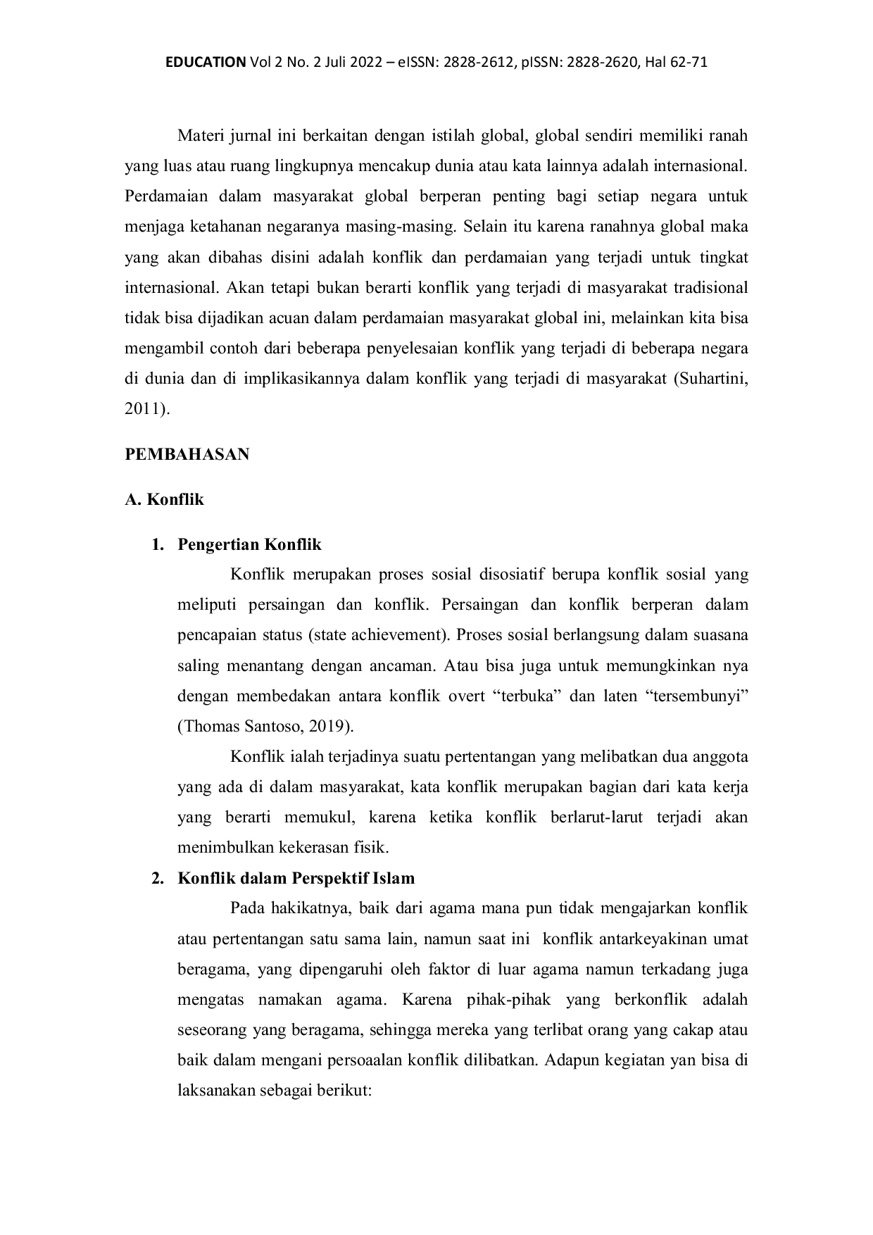 JURIS Perdamaian dalam Masyarakat Global