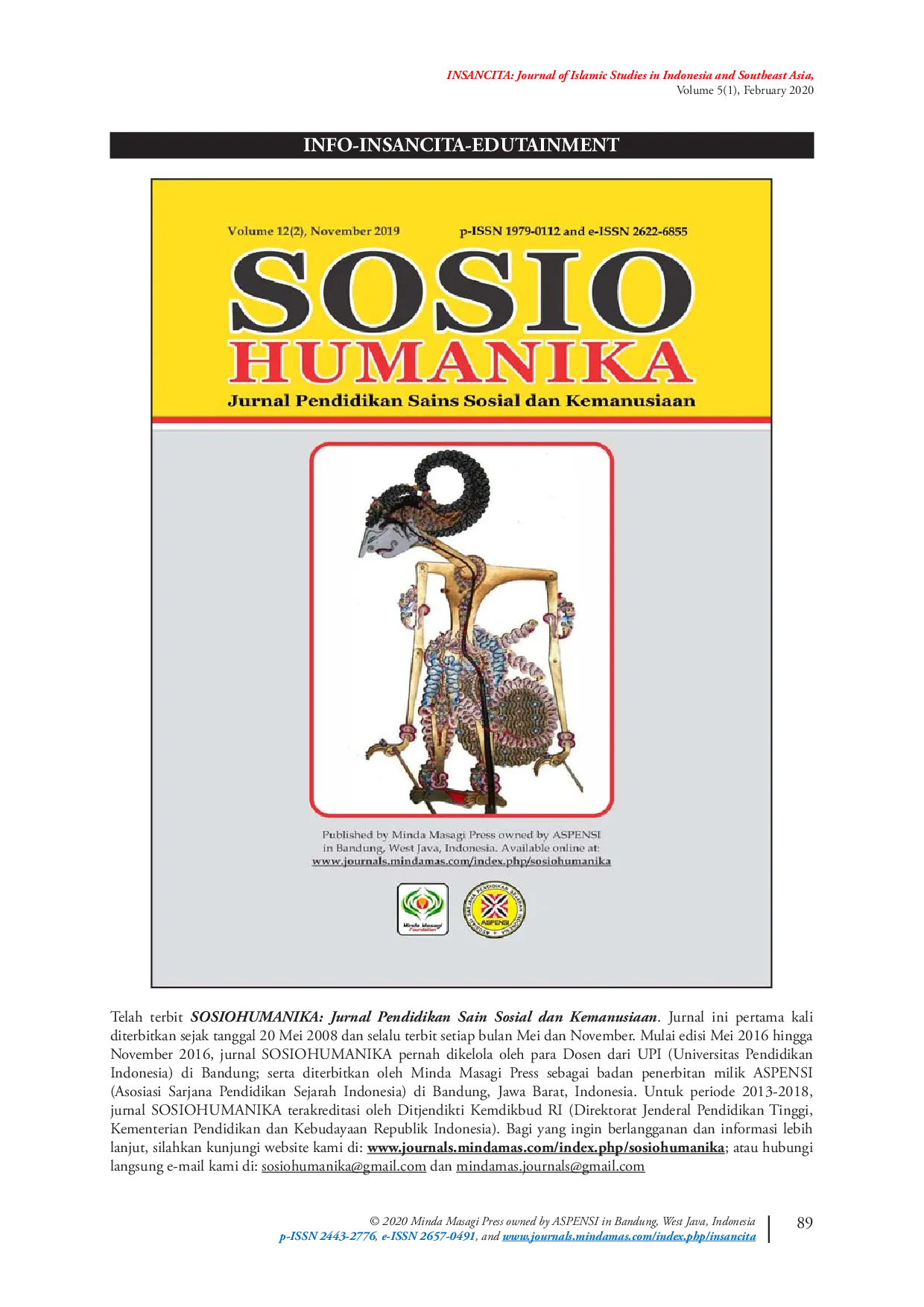 JURIS Info INSANCITA Edutainment Edition of February 2020