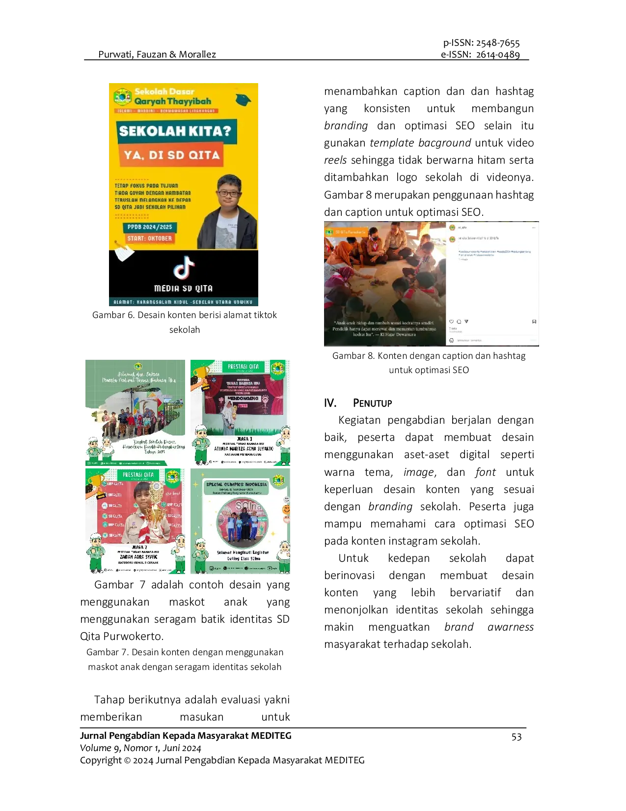 JURIS Pelatihan Desain Konten Instagram untuk Penguatan Branding SD Qaryah Thayyibah Purwokerto