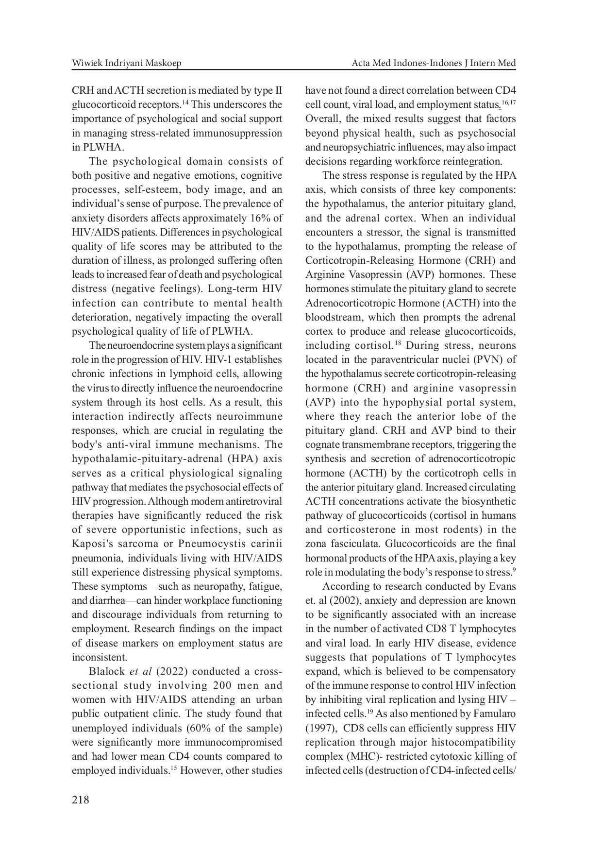 JURIS The Impact of Palliative Care on Quality of Life and Cortisol Levels in HIV AIDS Patients with Anxiety