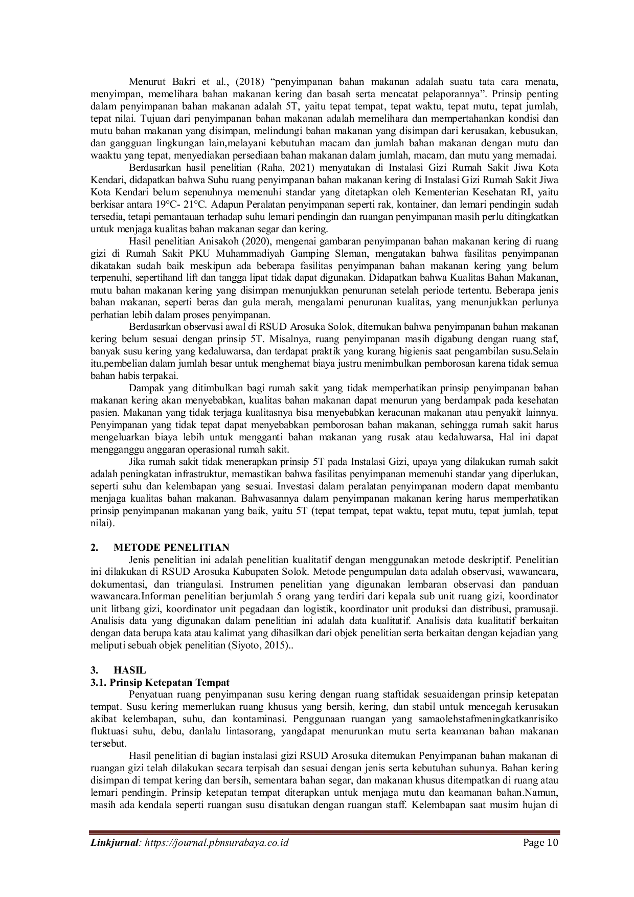 JURIS Gambar Prinsip Penyimpanan Bahan Makanan Kering Di Instalasi Gizi RSUD Arosuka Kabupaten Solok Tahun 2025