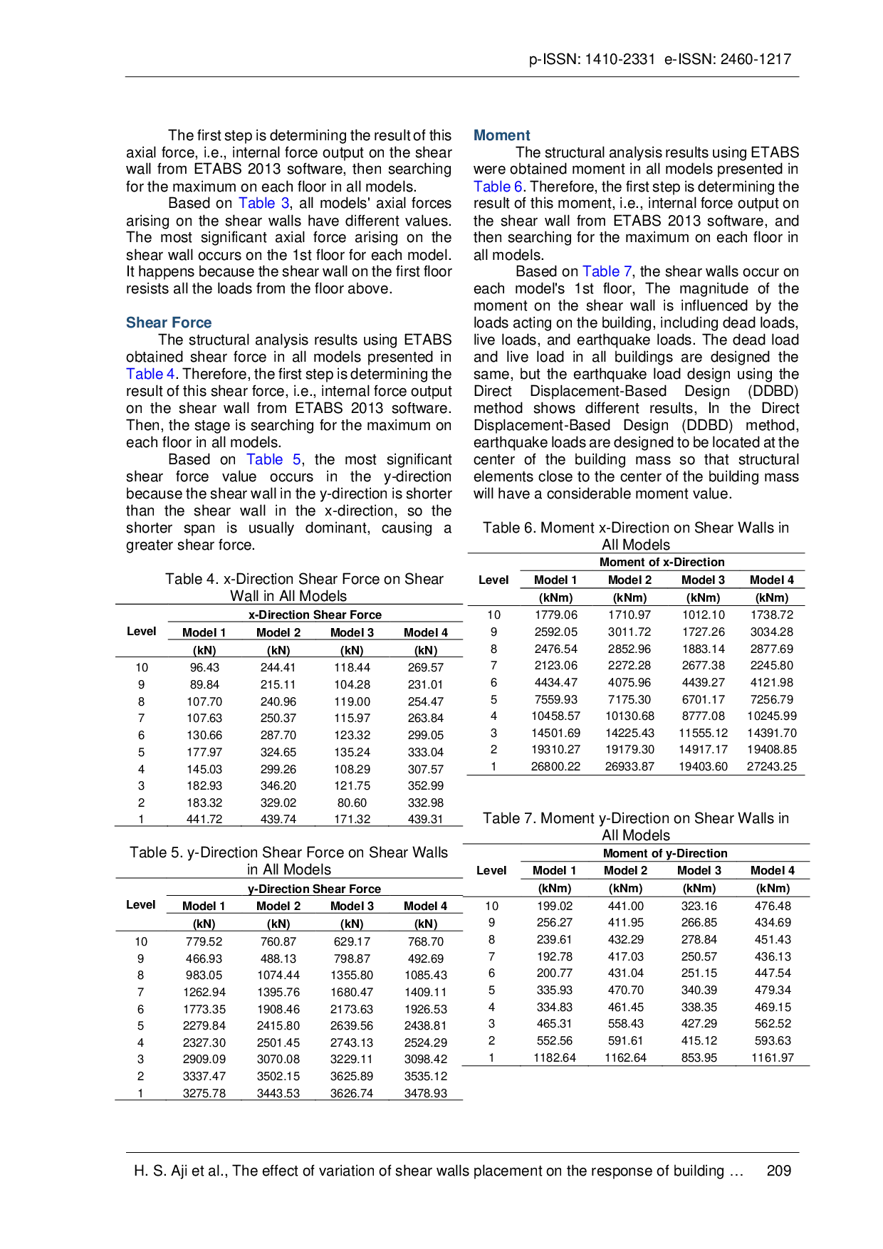 JURIS The effect of variation of shear walls placement on the response of building structure using the Direct Displacement Based Design method