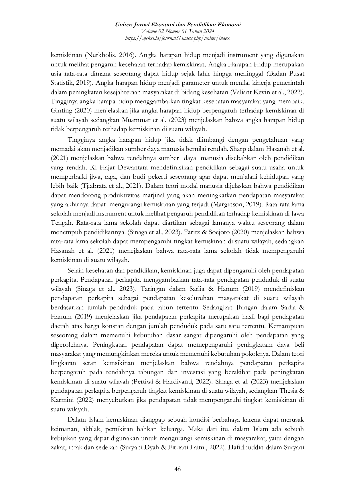 JURIS Peran Kesehatan Pendidikan Pendapatan Perkapita Dan Penyaluran Zis Pada Kemiskinan