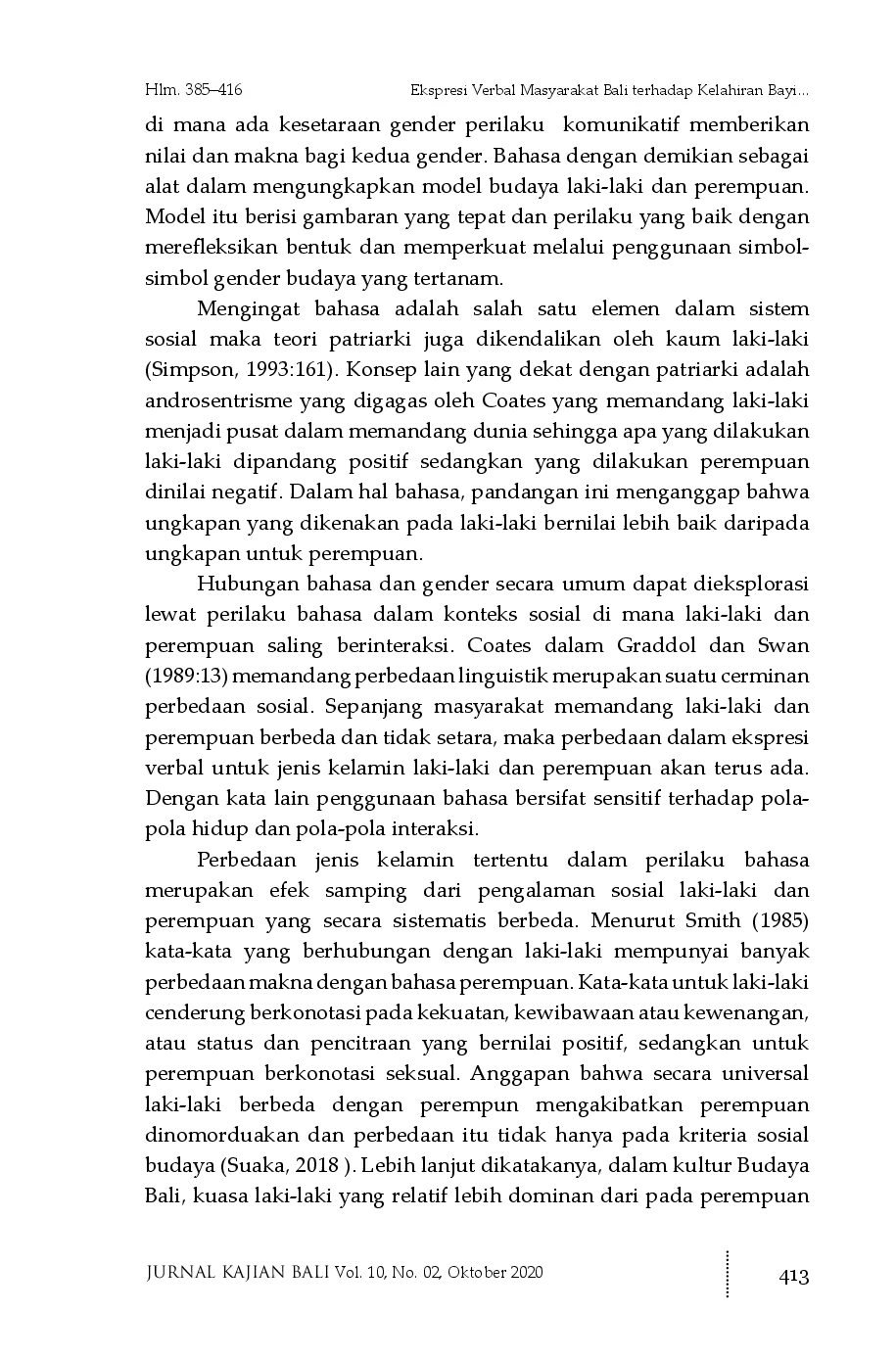 juris Ekspresi Verbal Masyarakat Bali terhadap Kelahiran Bayi Kajian Linguistik Kebudayaan