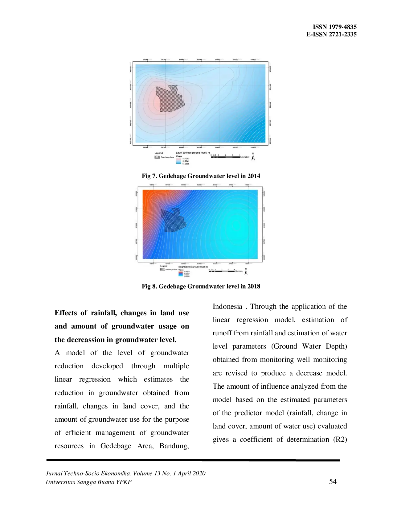 JURIS Analysis of the Effects of Rainfall Land Use Changes and Amount of Water Usage on Groundwater Level Decreasing Study in Gedebage