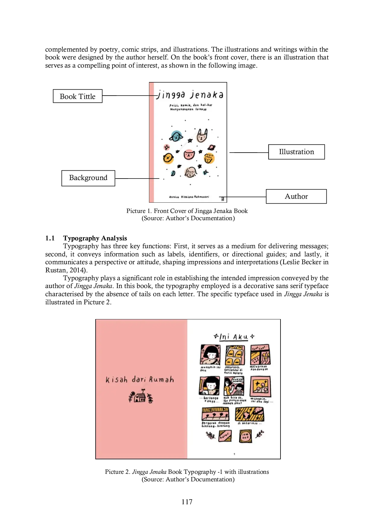 JURIS Visual graphic design analysis of the book Jingga Jenaka