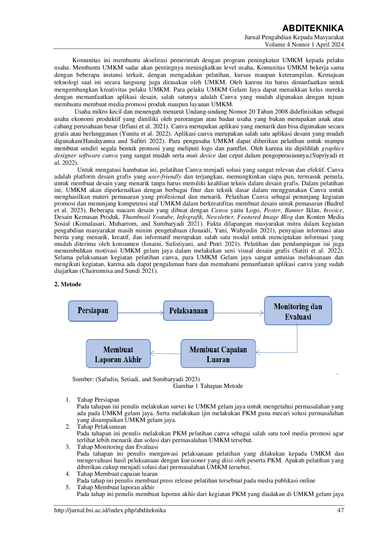 JURIS Pelatihan Media Promosi Dengan Canva Menuju UMKM Naik Kelas Pada UMKM Pasar Kemis Tangerang
