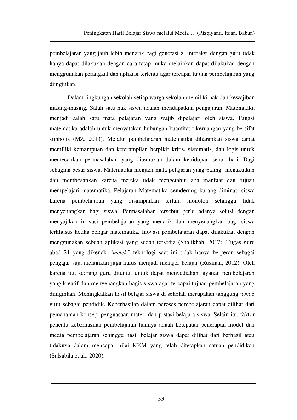 JURIS PENINGKATAN HASIL BELAJAR SISWA MELALUI MEDIA GAME WAYGROUND PADA MATA PELAJARAN MATEMATIKA KELAS IX MTsN 1 PROBOLINGGO