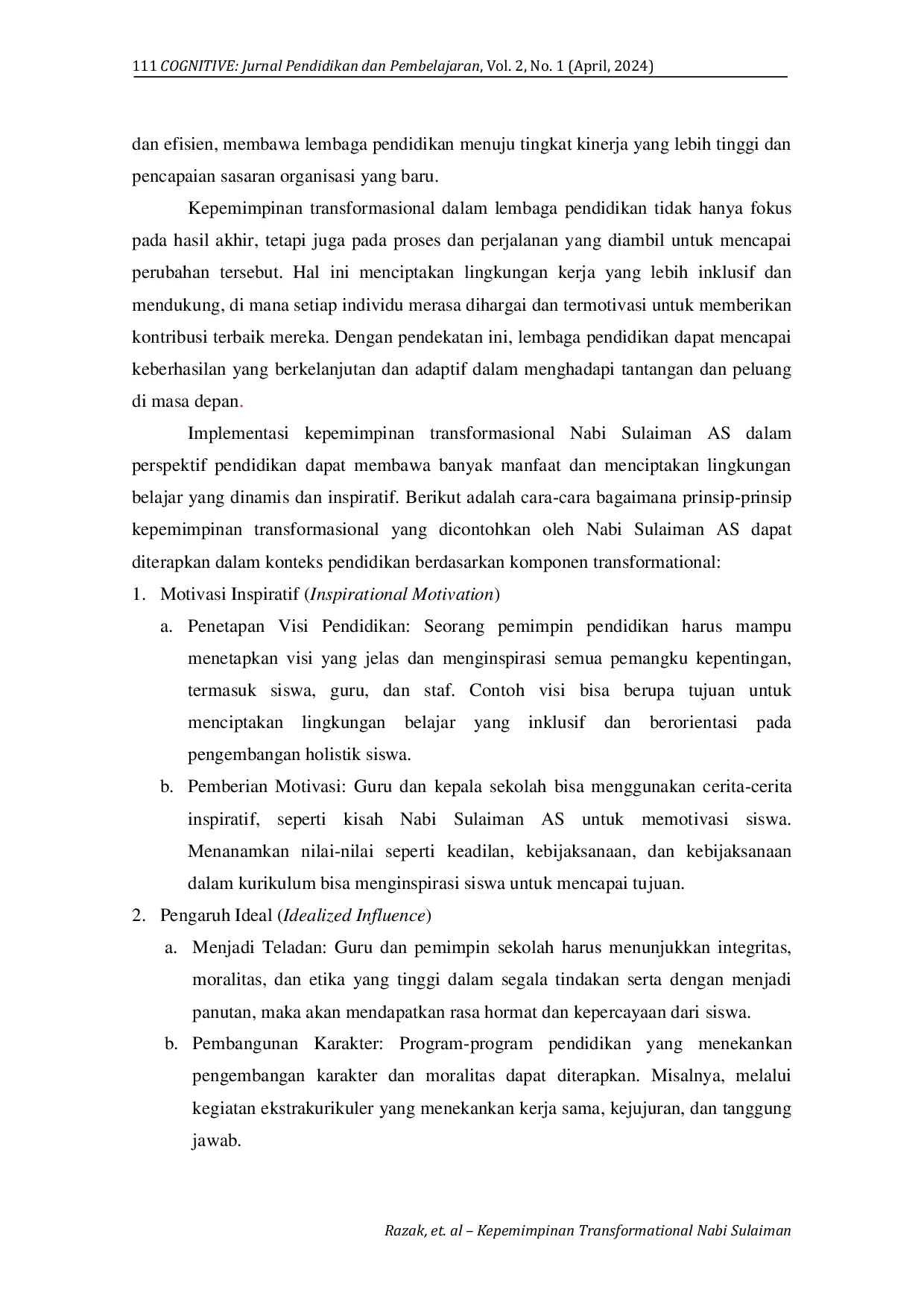 JURIS Kepemimpinan Transformatif Nabi Sulaiman AS