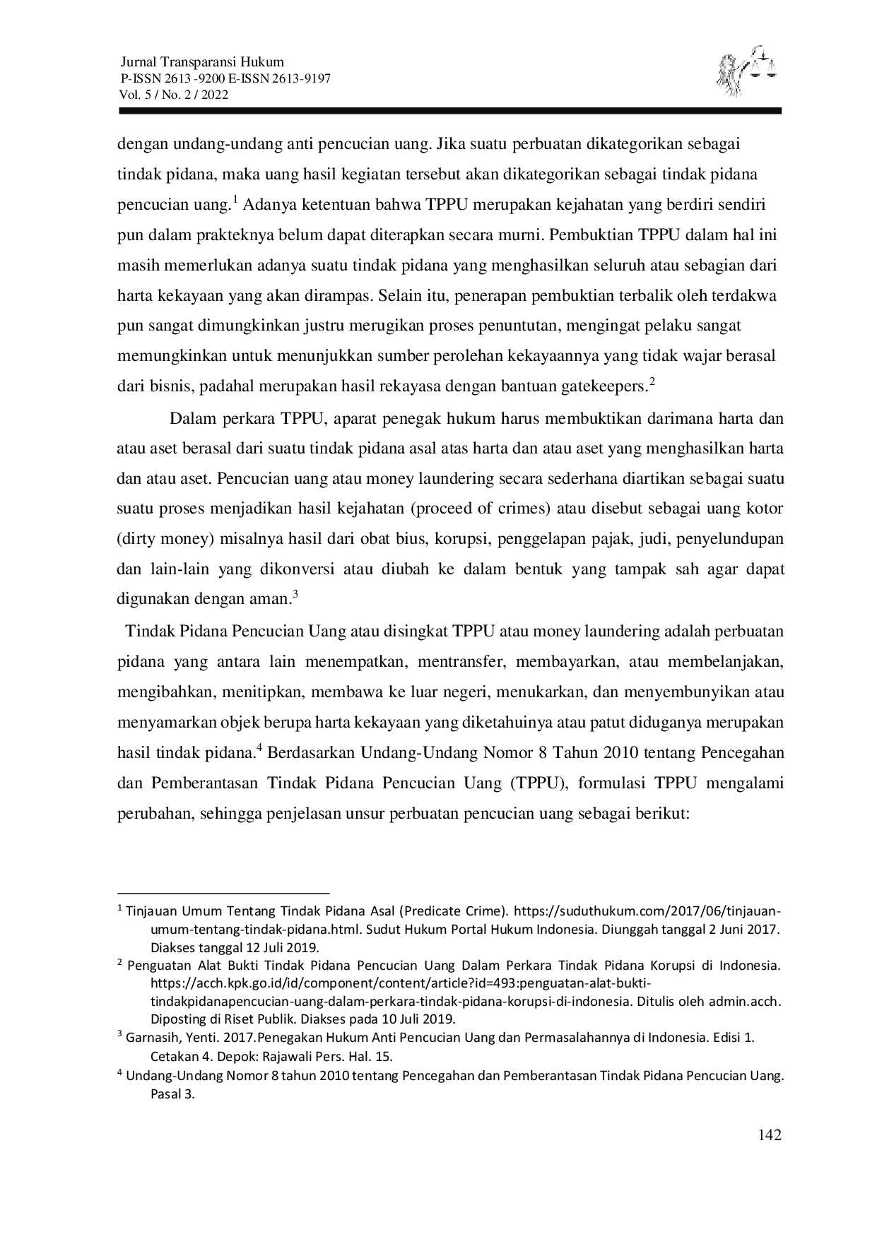 JURIS Tindak Pidana Pencucian Uang Melalui Investasi Produk Unit Link Asuransi Jiwa Sebagai Bentuk Kejahatan Transnasional