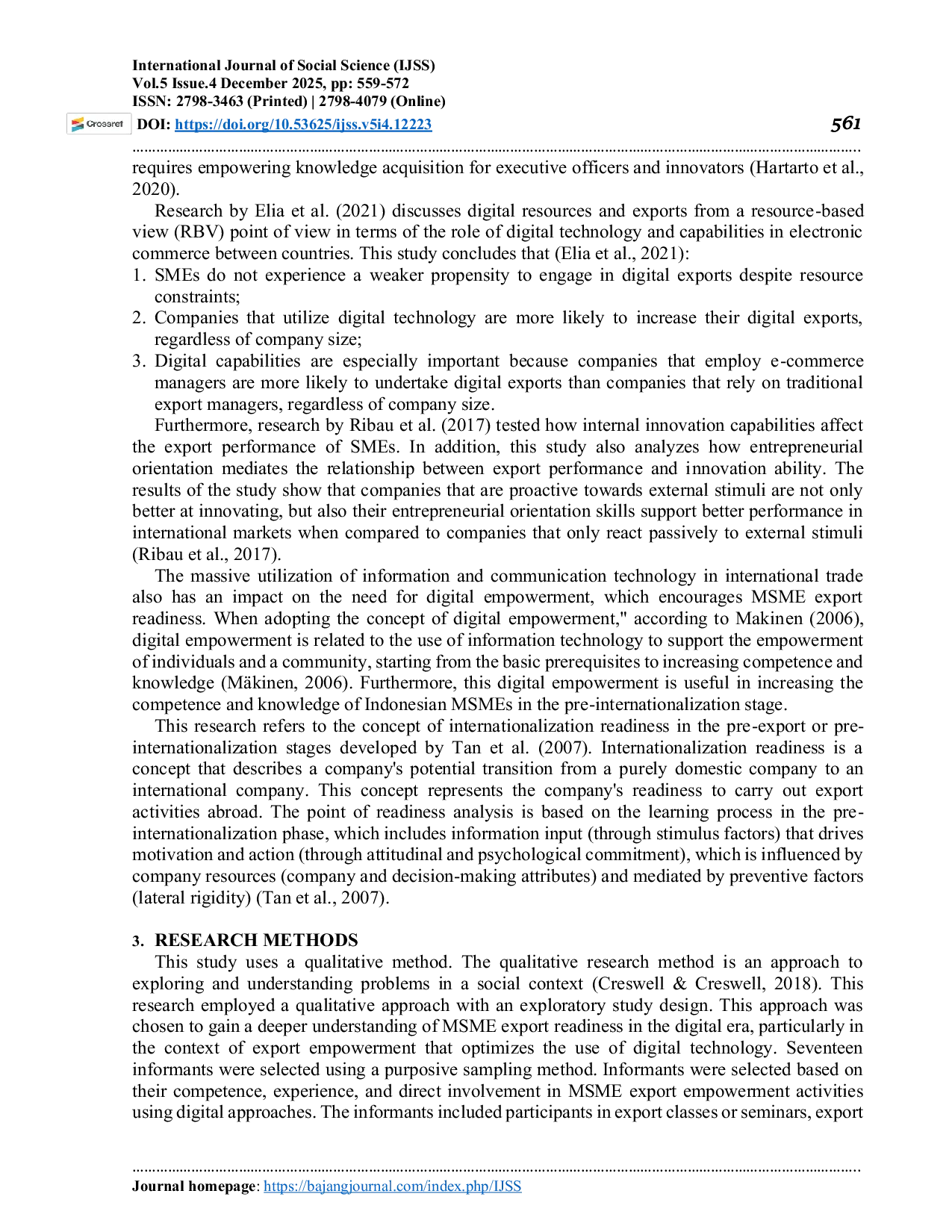 JURIS DEVELOPING INDONESIAN MSMEs EXPORT READINESS IN THE DIGITAL ERA