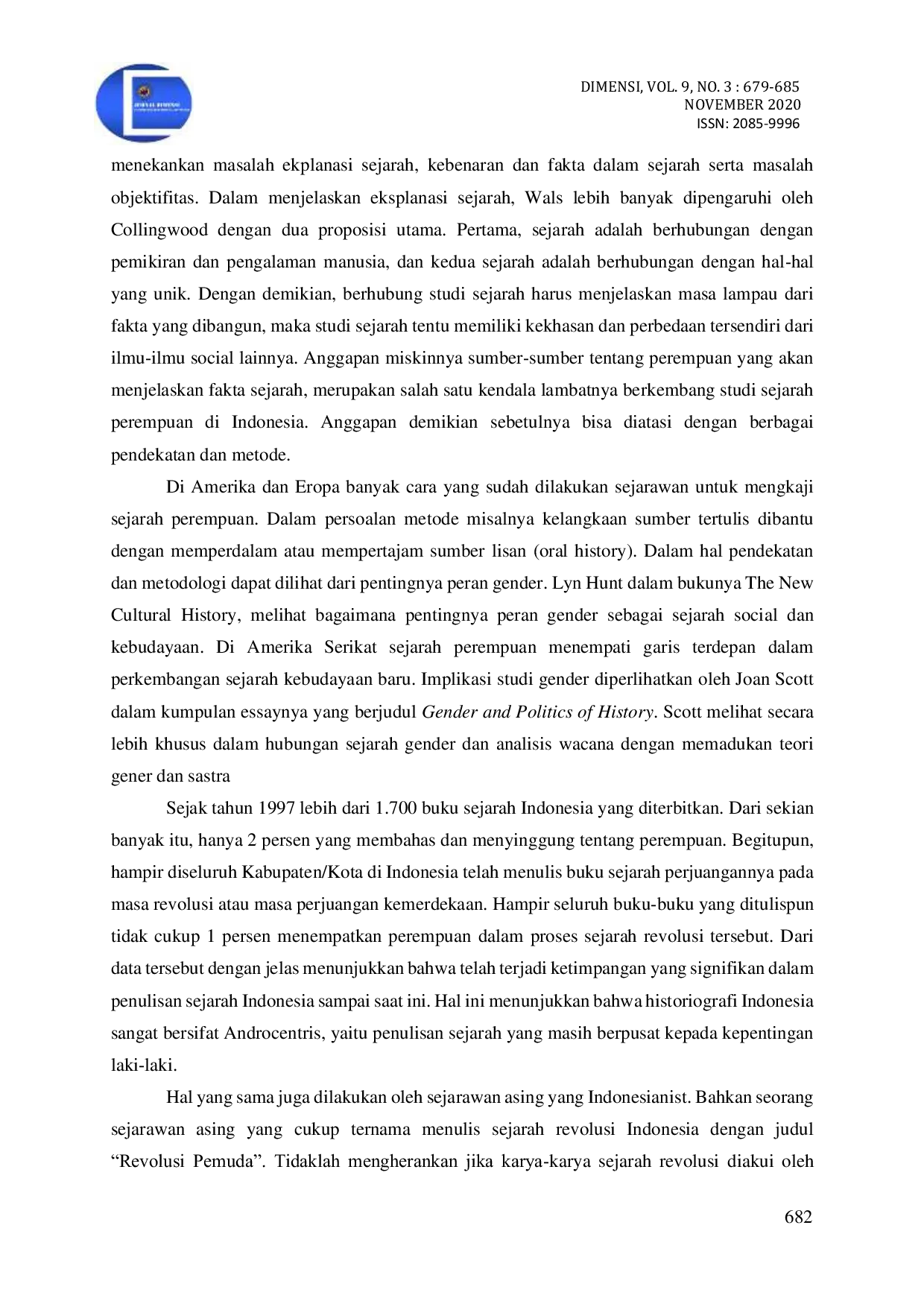 JURIS Analisis Gender Dalam Sejarah Di Indonesia