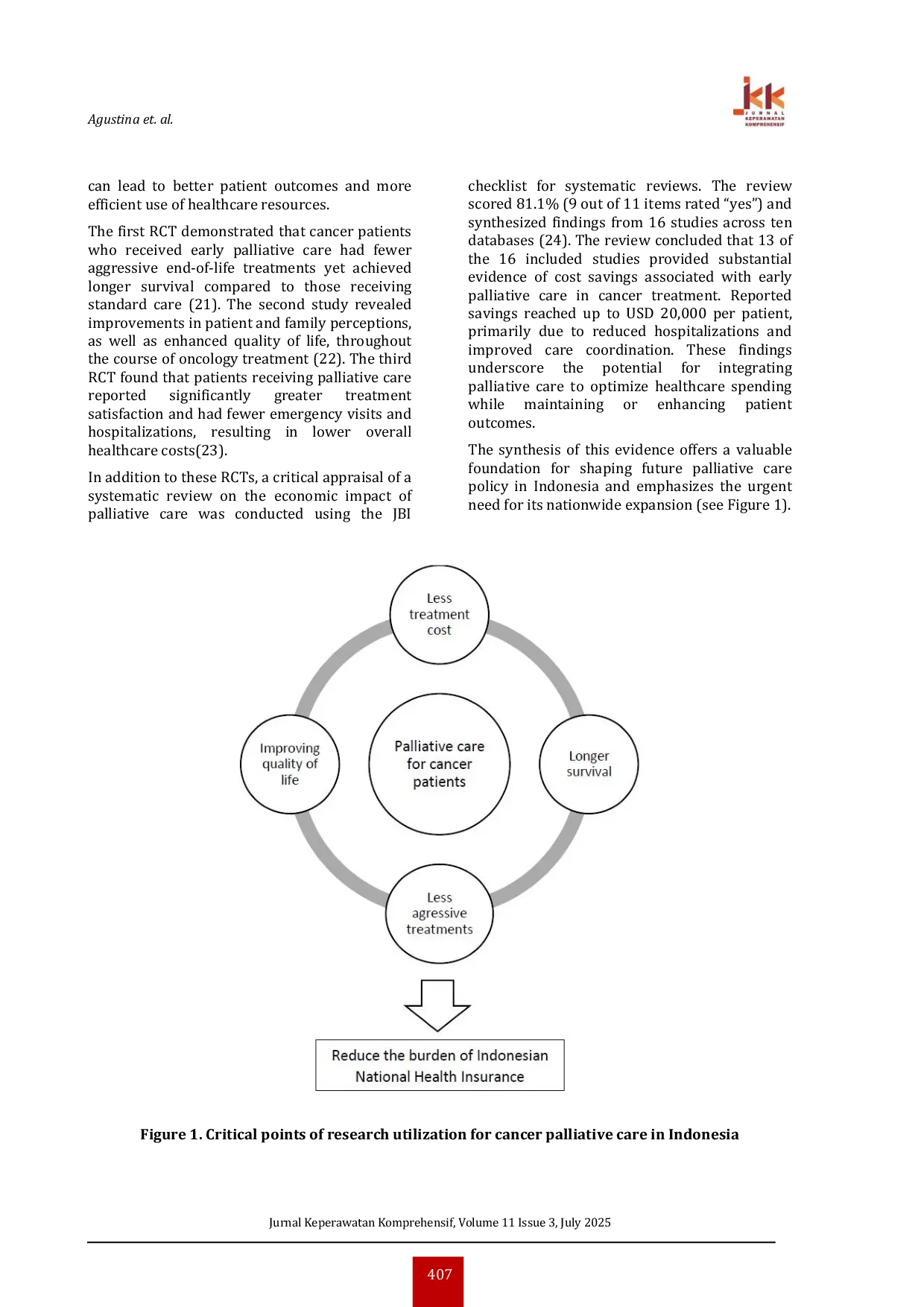 JURIS Strengthening Palliative Care Systems in Indonesia A Strategic Policy Brief to Address Health System Gaps