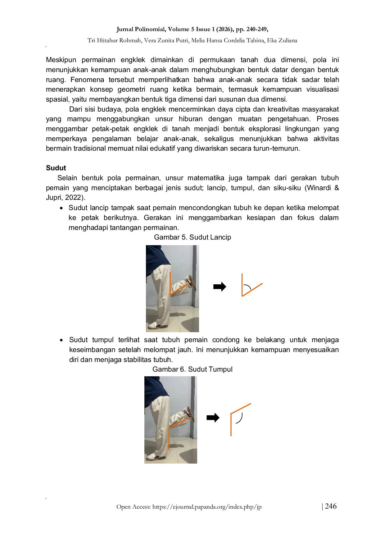 JURIS Analisis Konsep Matematika dalam Permainan Tradisional Engklek Sebagai Kajian Etnomatematika pada Siswa Sekolah Dasar