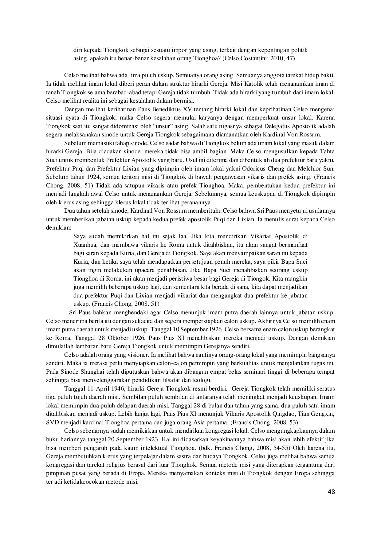 JURIS CELSO COSTANTINI DAN MISI DI TIONGKOK Sebuah Pergulatan Menjalankan Misi Yang Kontekstual