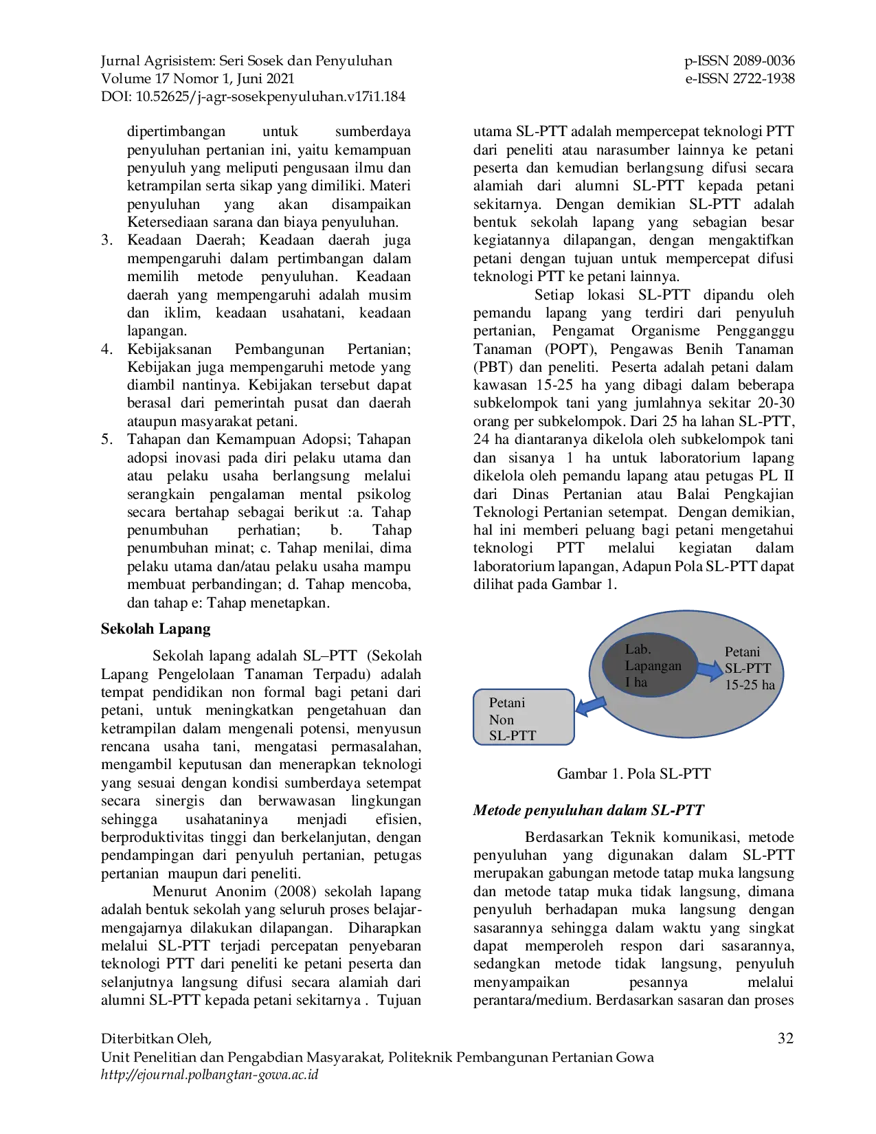 JURIS PENINGKATAN PRODUKSI PADI MELALUI DISEMINASI TEKNOLOGI DI KABUPATEN TAKALAR Increasing Rice Production through Technology Dissemination in Takalar District