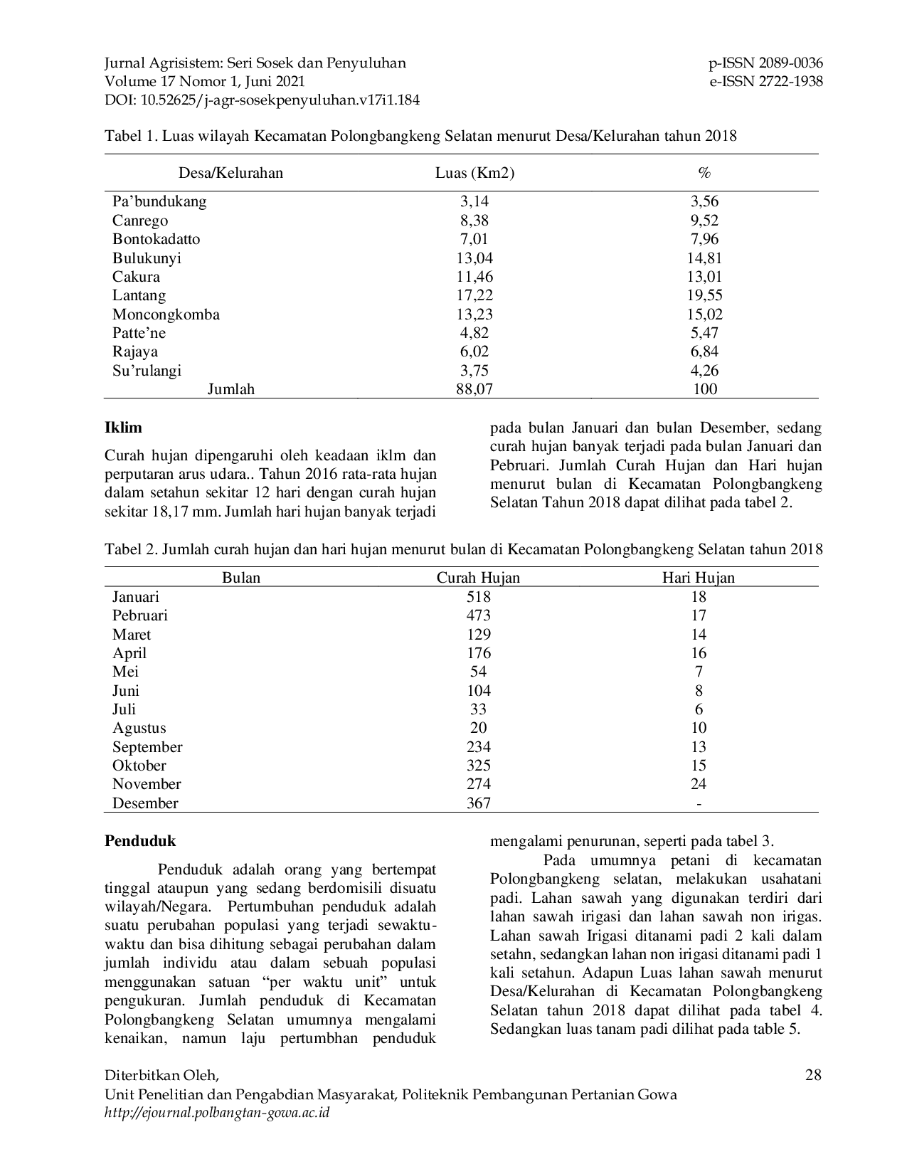 JURIS PENINGKATAN PRODUKSI PADI MELALUI DISEMINASI TEKNOLOGI DI KABUPATEN TAKALAR Increasing Rice Production through Technology Dissemination in Takalar District