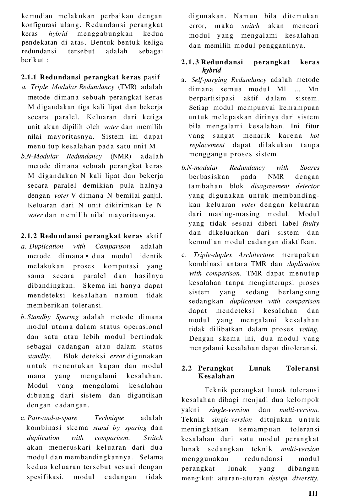 juris Analisis Dan Perancangan Toleransi Kesalahan Pada On Board Data Handling Satelit Lapan A2