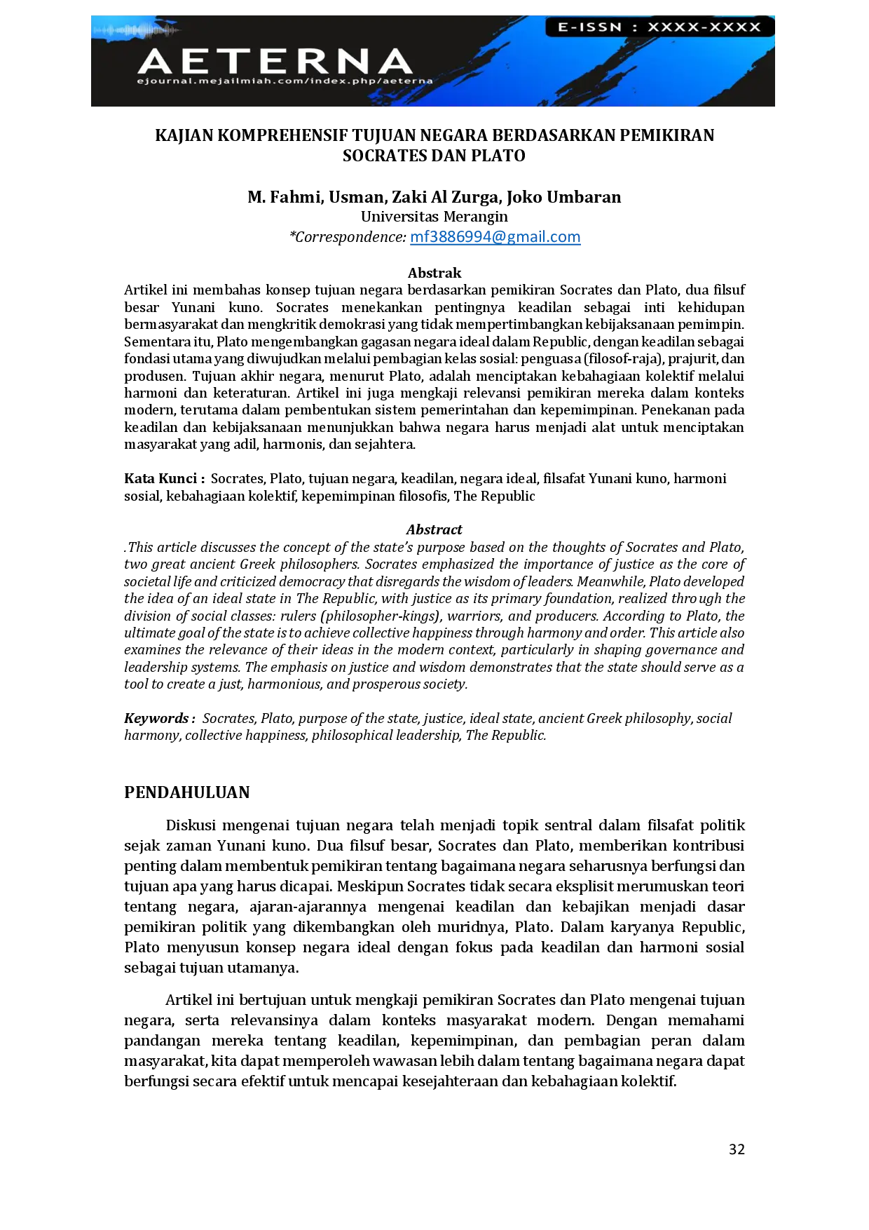 juris Kajian Komprehensif Tujuan Negara Berdasarkan Pemikiran Socrates dan Plato