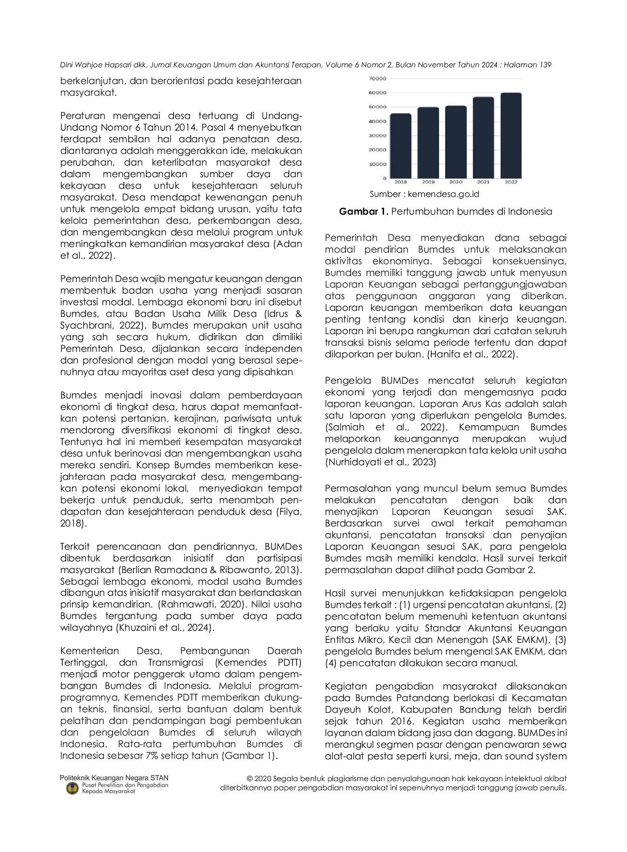 JURIS Menuju Laporan Keuangan Digital pada Bumdes Patandang Desa Cangkuang Kulon Kabupaten Bandung