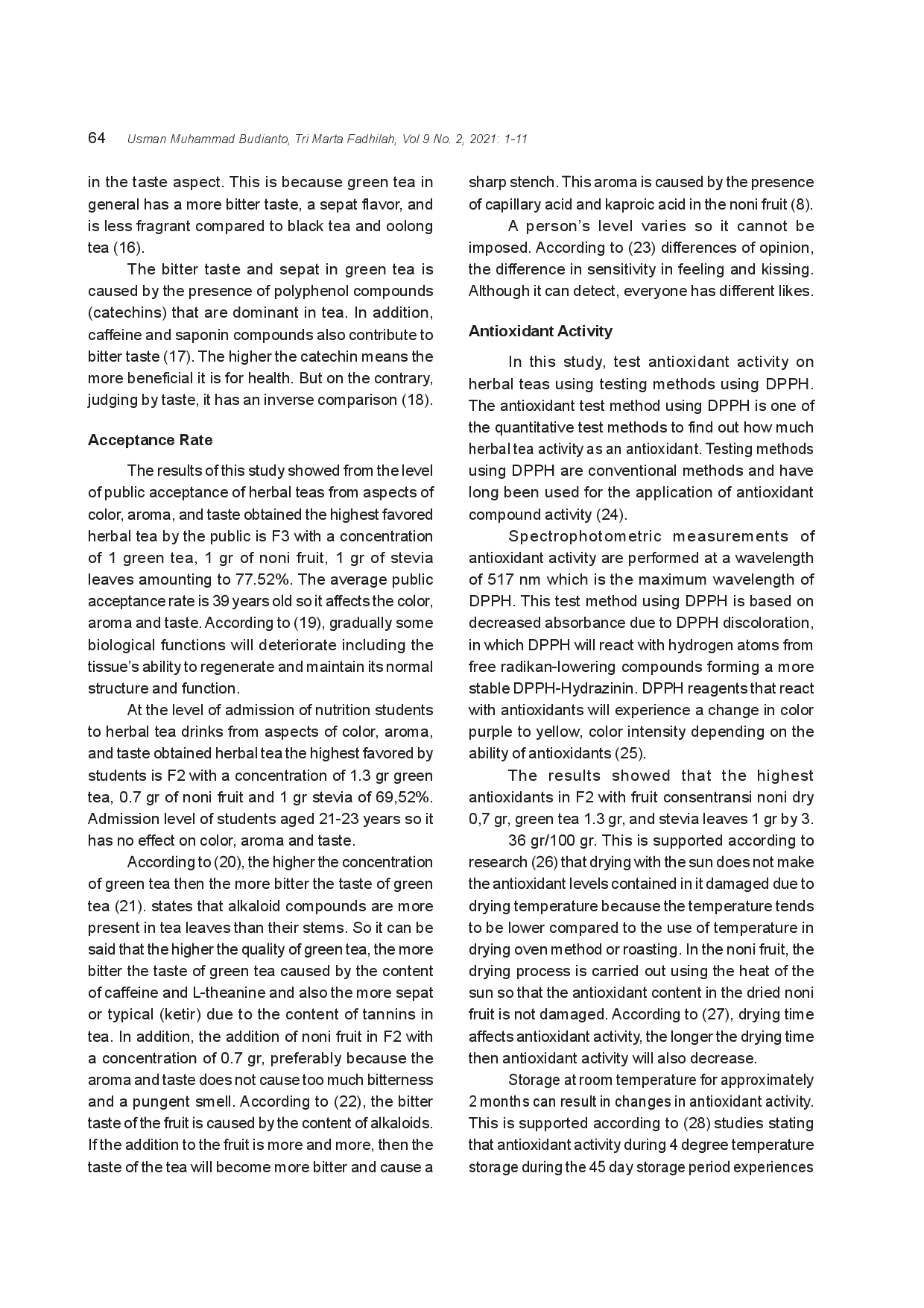 juris Utilization of noni fruit Morinda citrifolia L and green tea Camellia sinensis on herbal tea drinks for diabetes mellitus