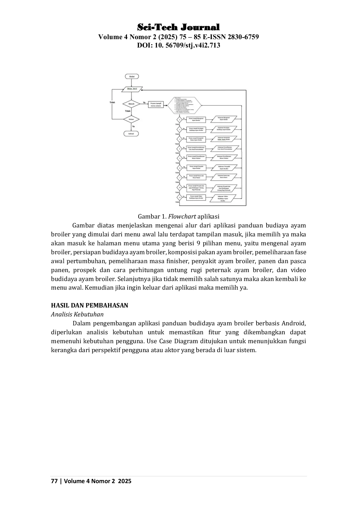 JURIS Aplikasi Panduan Budidaya Ayam Broiler Berbasis Android