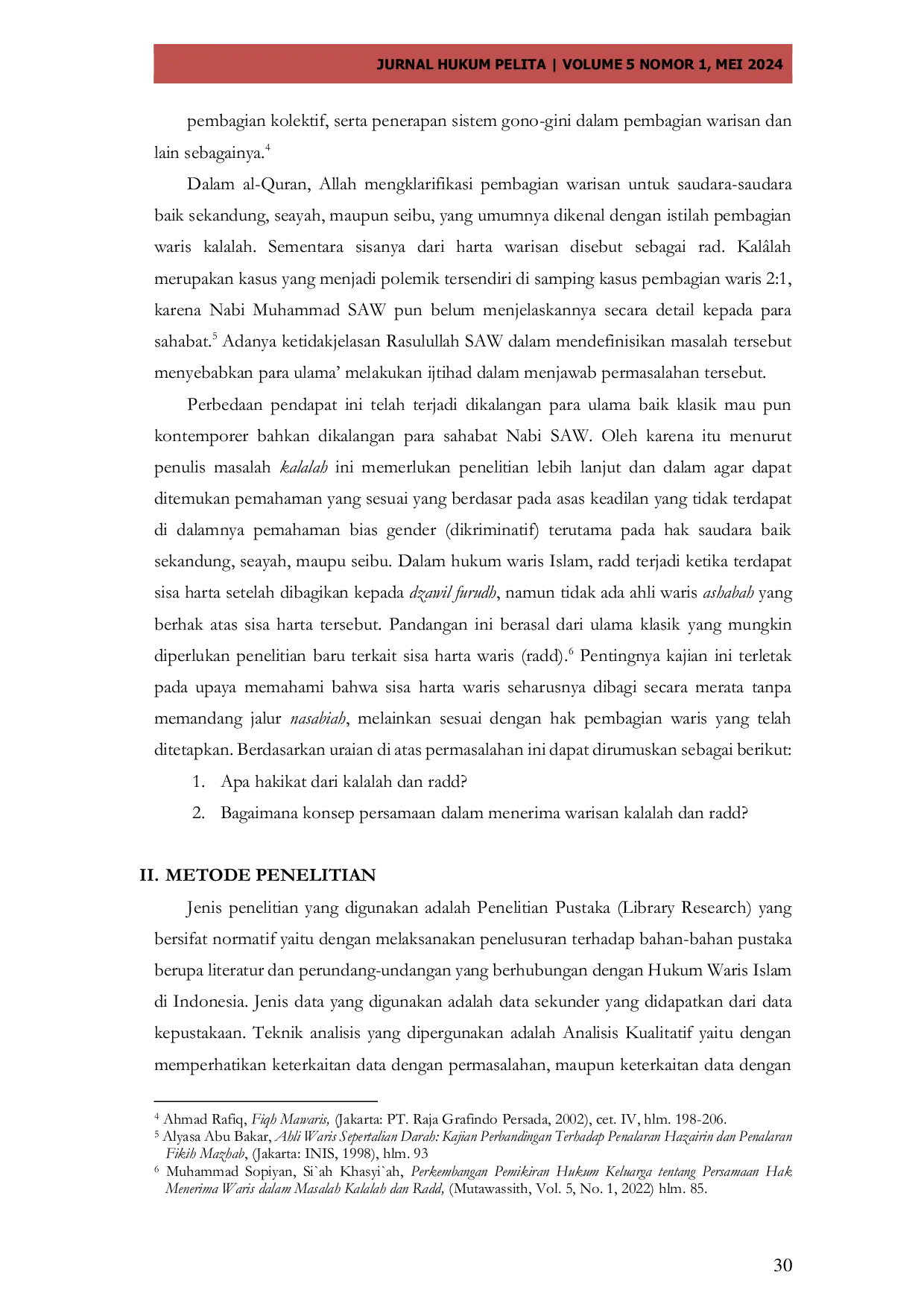 JURIS Problematika Persamaan Hak Dalam Waris dan RAD