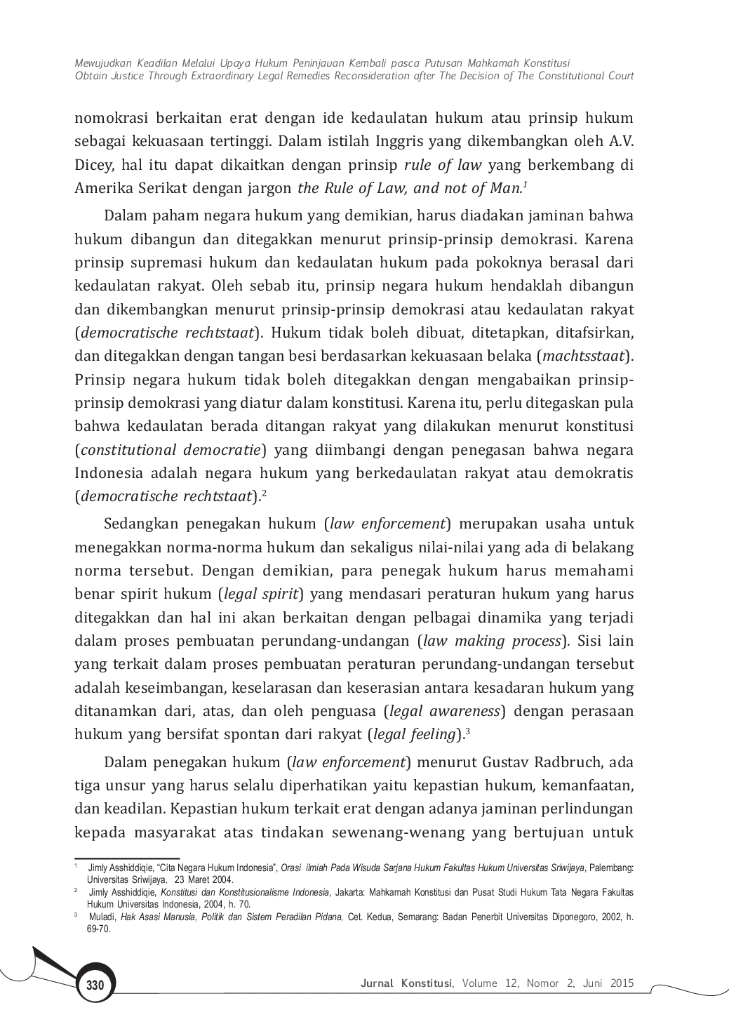 JURIS Mewujudkan Keadilan Melalui Upaya Hukum Peninjauan Kembali pasca Putusan Mahkamah Konstitusi