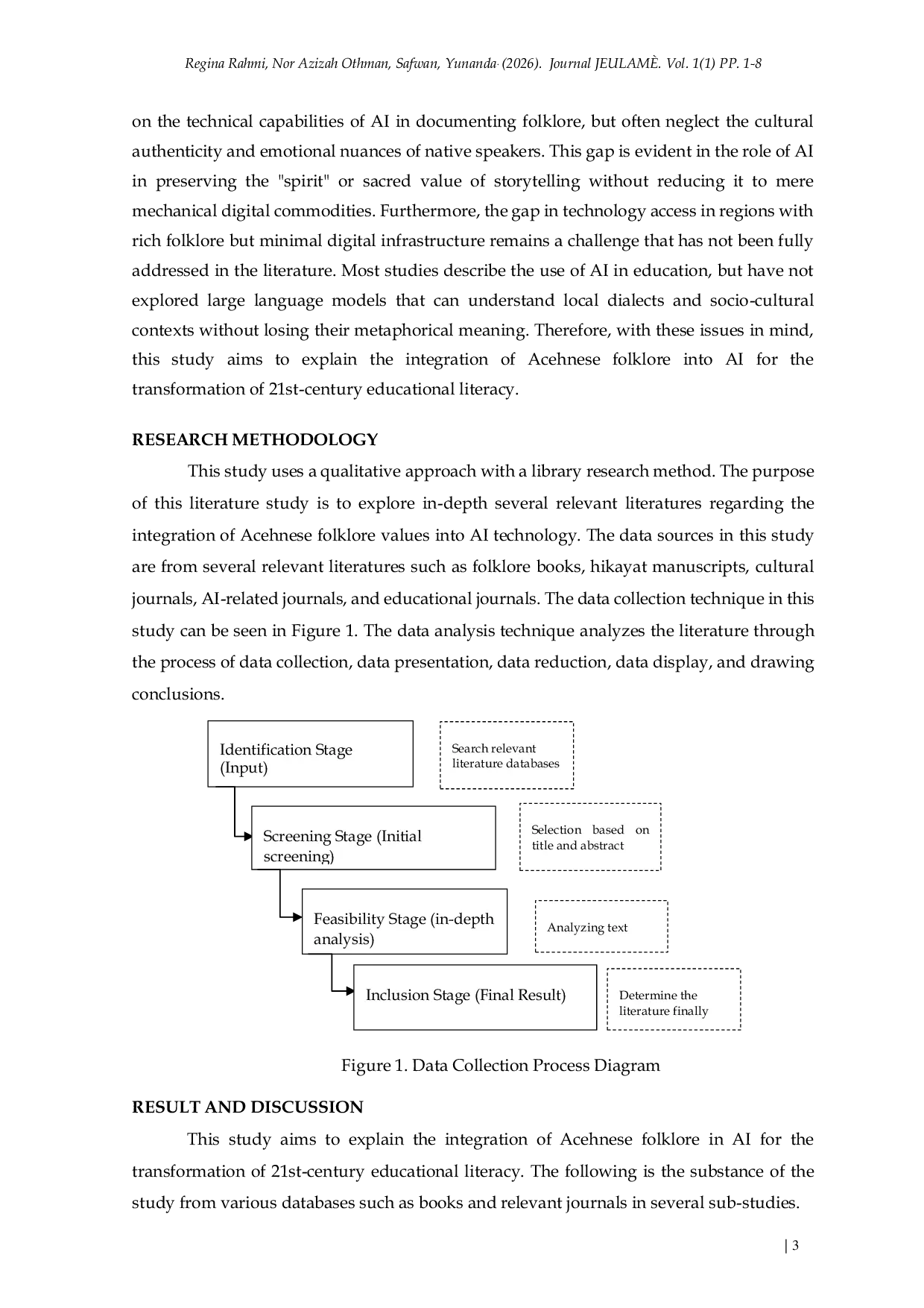 JURIS Integration Of Acehnese Folk Stories In Artificial Intelligence AI For The Transformation Of 21st Century Educational Literacy